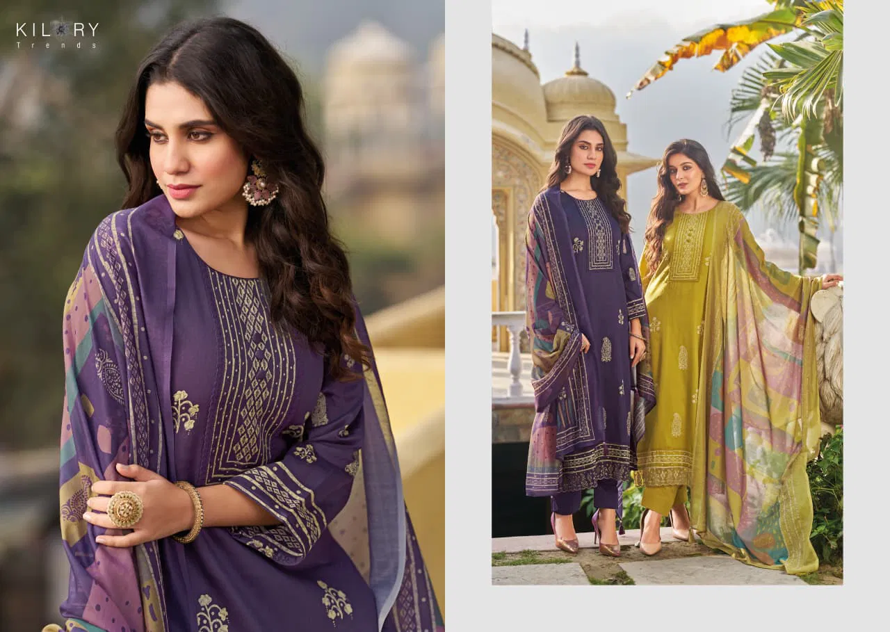 Kilory Safira Jam Cotton With Digital Print Embroidery Salwar Kameez