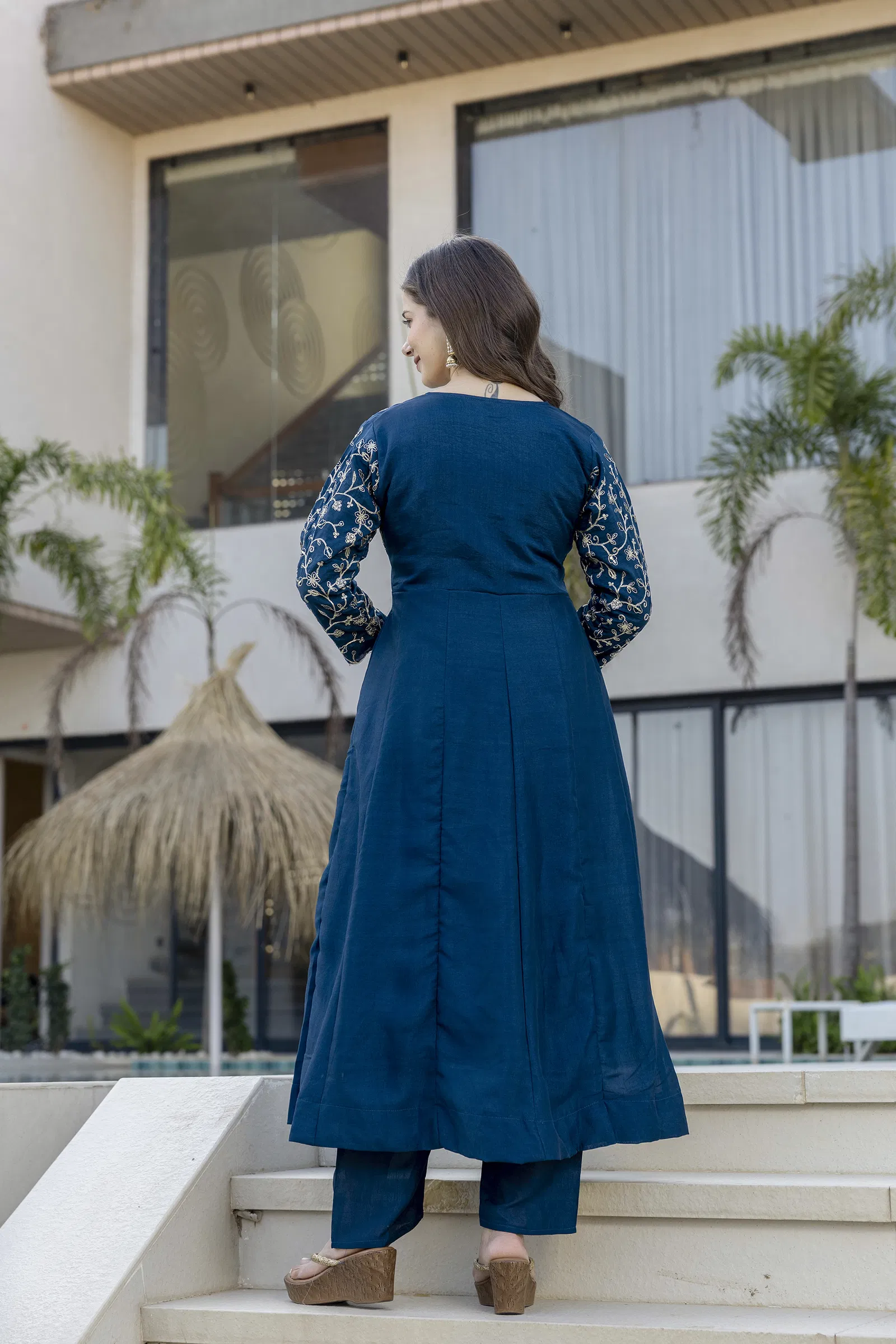 Devmonalisa 01 Vichitra Silk With Embroidery Kurti Pant And Dupatta