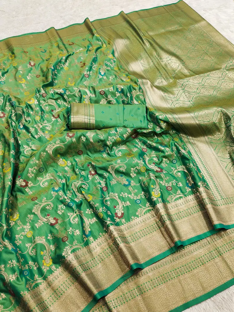 Mb 548 Soft Banarasi Silk Zari Weaving Saree Collection