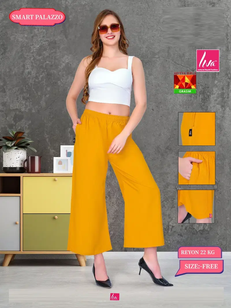 Liva Smart Plazzo Vol 1 Rayon Casual Wear Plazzo Collection