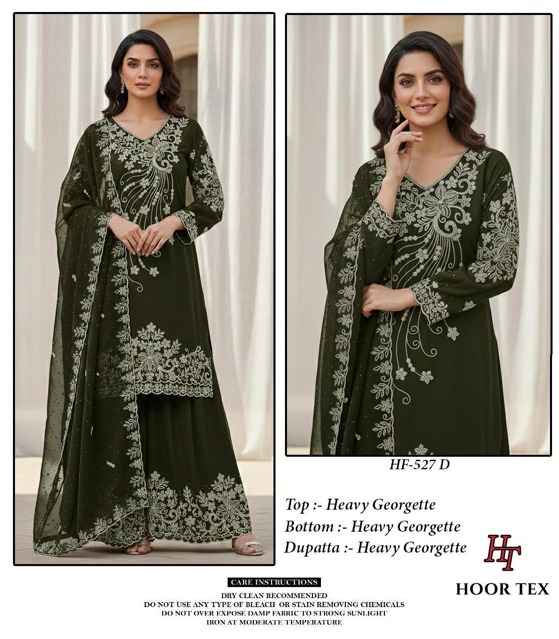 Hoor Tex HF 527 A to D Blooming Georgette Pakistani Suit Collection