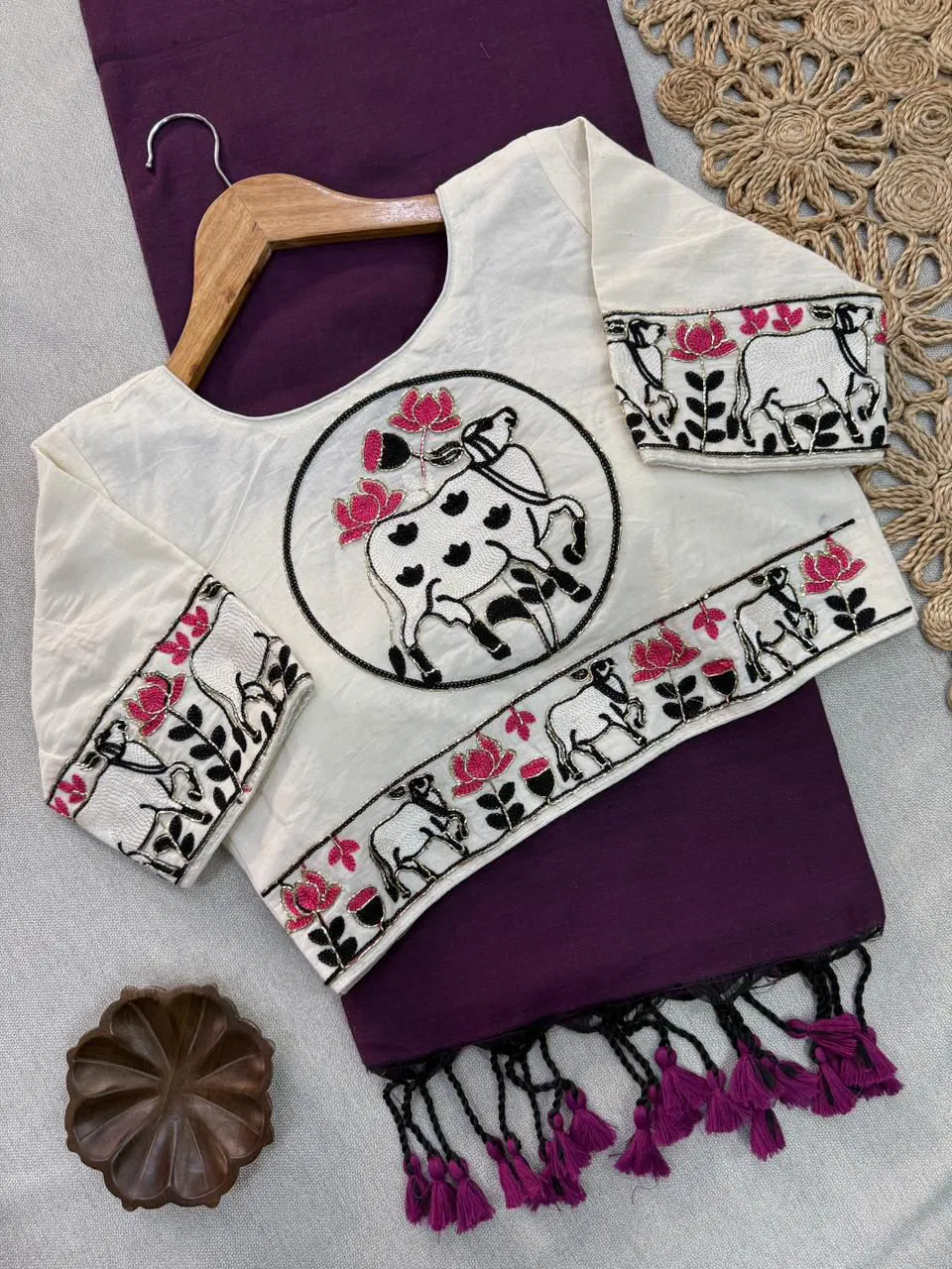 Shree Nath Vol 1 Khadi Cotton Saree Blouse With Handwork Collection