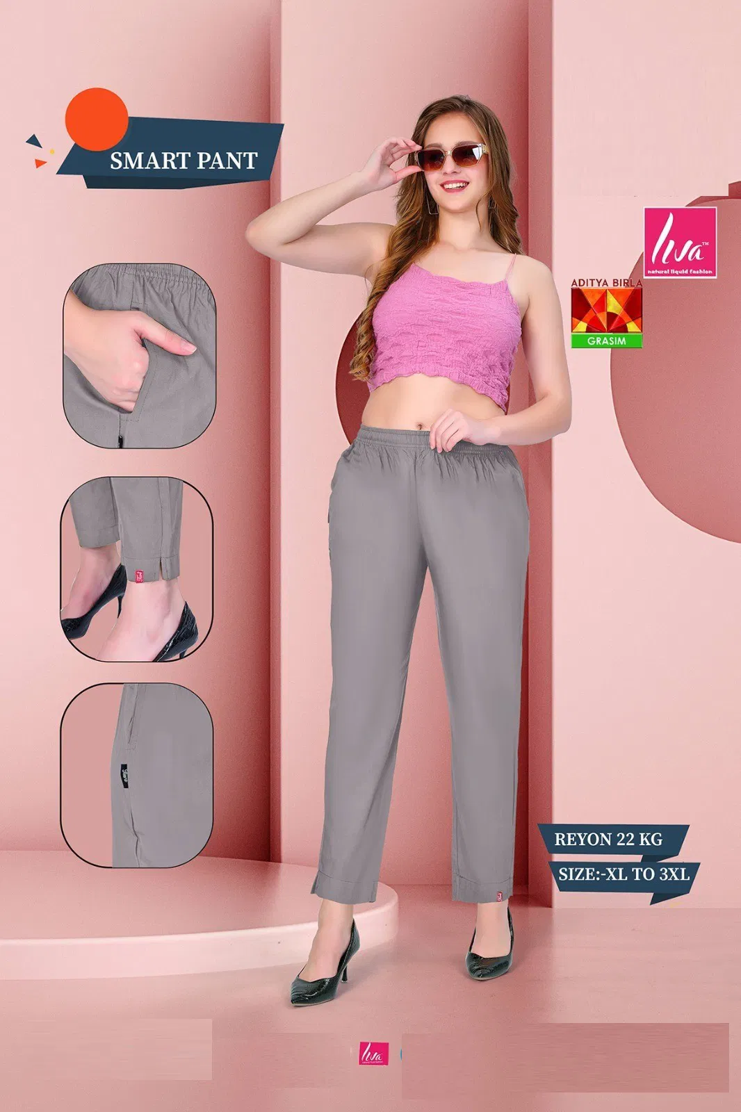 Liva Smart Pants Vol 1 Rayon Casual Wear Pants Collection
