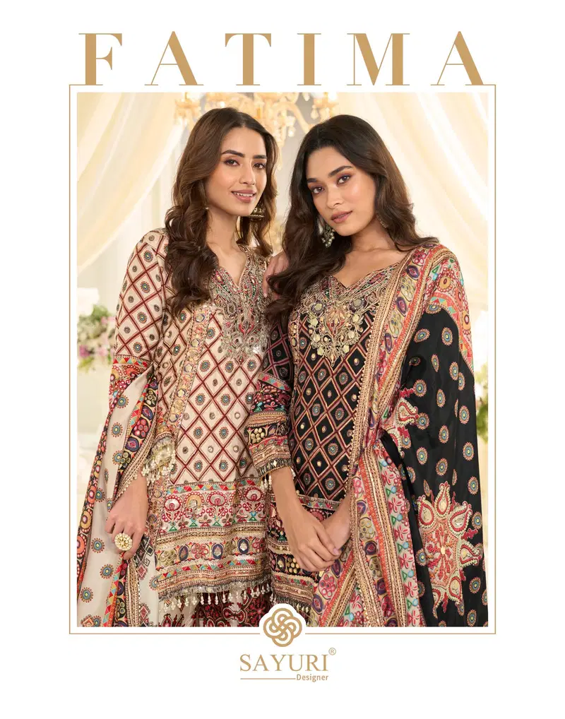 Sayuri Fatima Crepe Silk With Printed Work Top Bottom And Dupatta