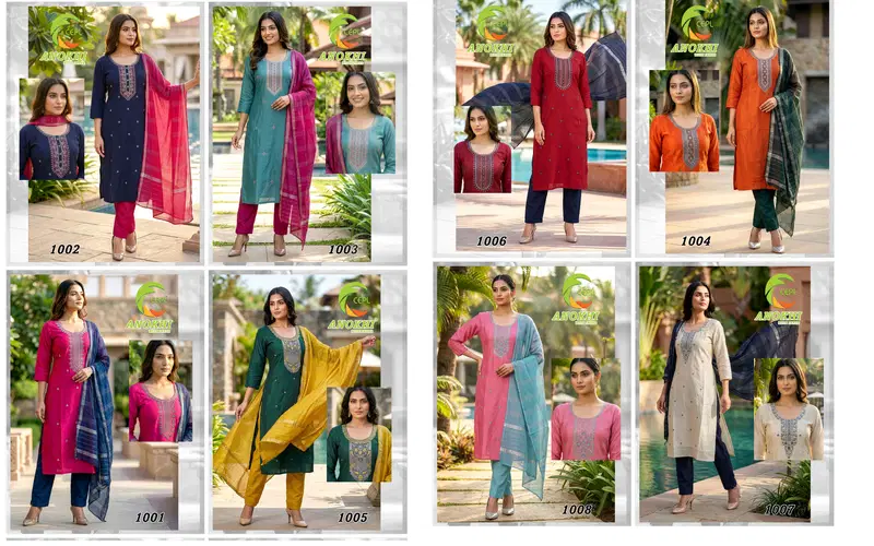 Anokhi Vol 1 Heavy Vatican Silk Kurti Set Collection