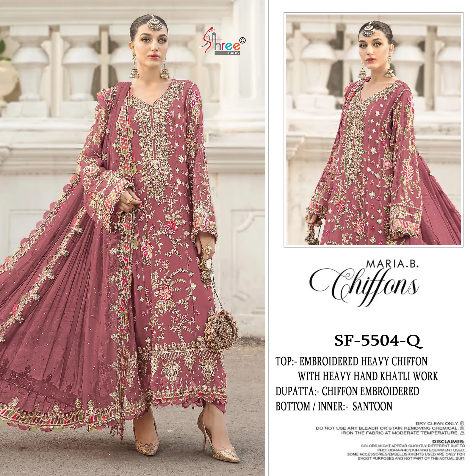 Shree Sf 5504 Q To T Faux Georgette With Embroidery Pakistani Salwar Kameez Collection 