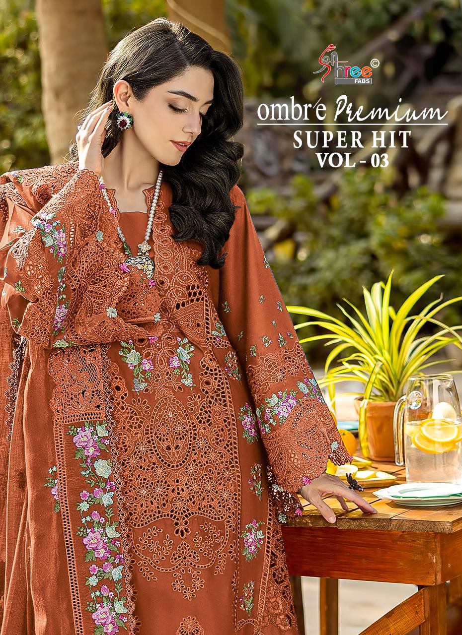 Shree Ombre Premium Super Hit Vol 3 Cotton Dupatta Pakistani Salwar Kameez Collection 