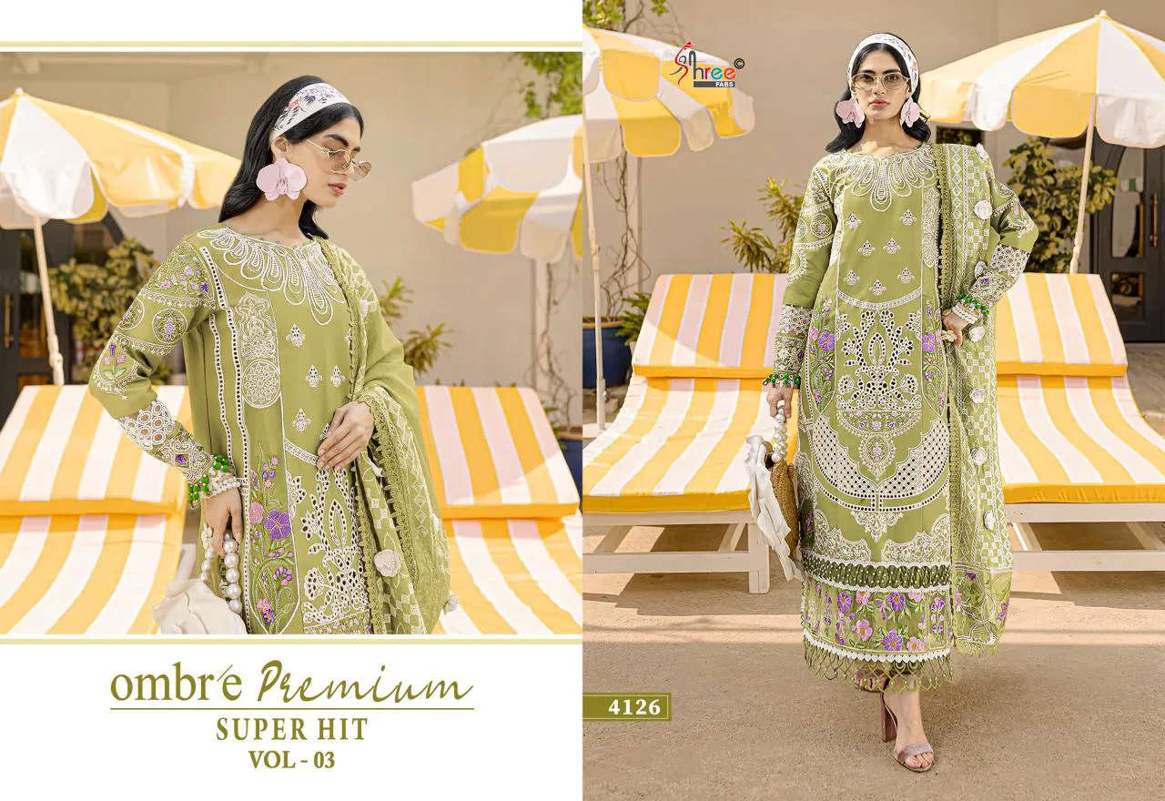 Shree Ombre Premium Super Hit Vol 3 Cotton Dupatta Pakistani Salwar Kameez Collection 