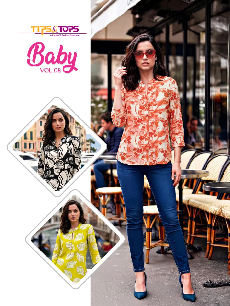 Tip And Tops Baby Vol 8 Rayon Printed Fancy Short Top Collection 