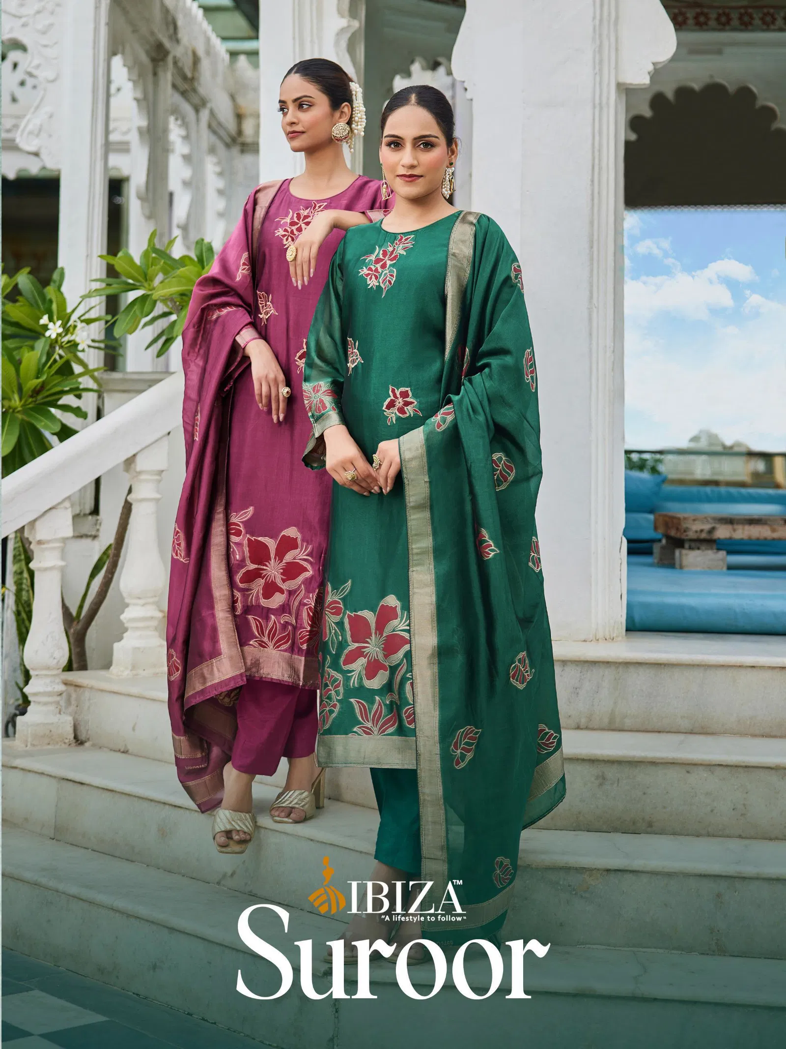 Ibiza Suroor 16042 Banglory Silk With Embroidery Work Salwar Kameez Collection 