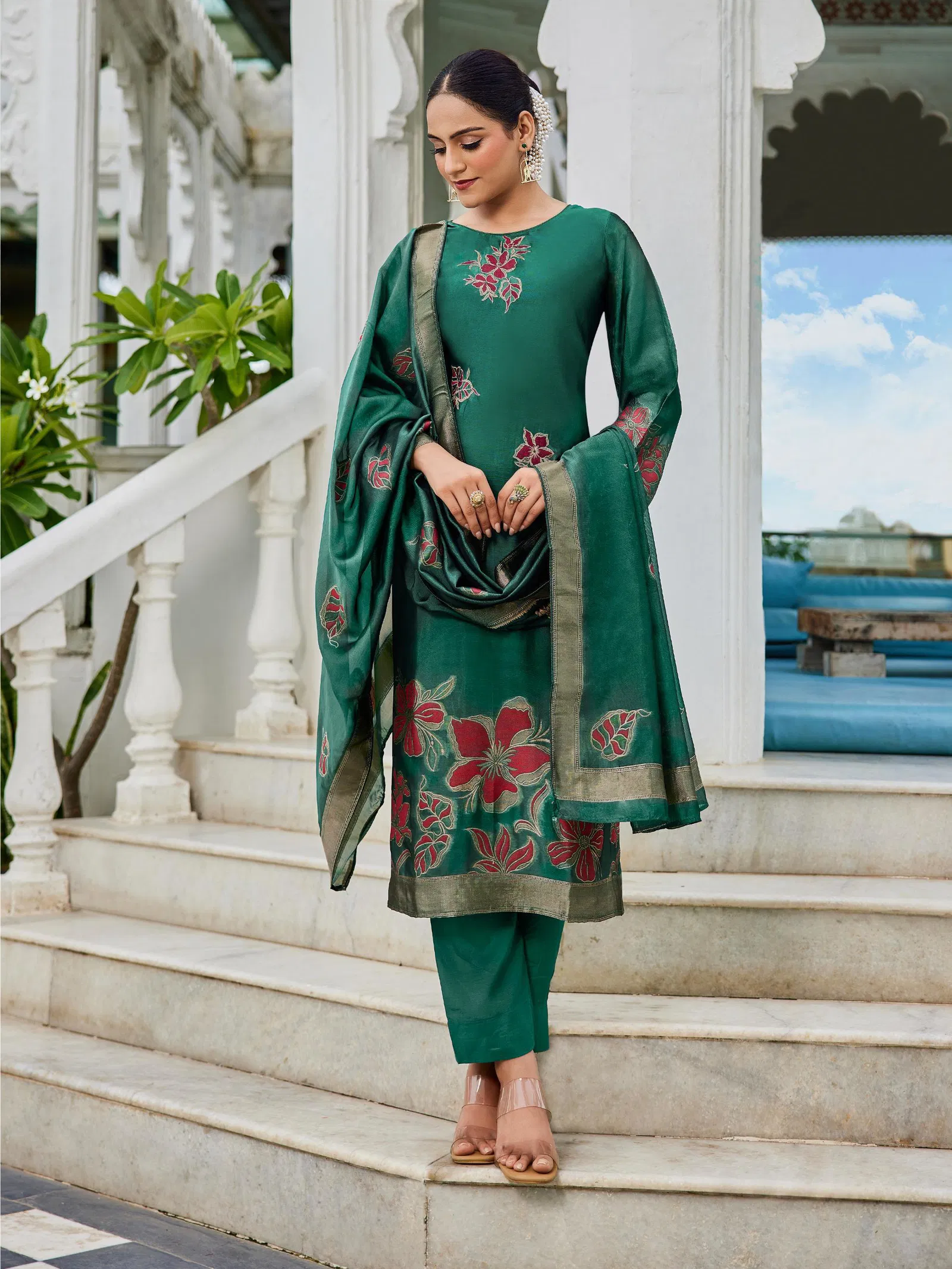 Ibiza Suroor 16042 Banglory Silk With Embroidery Work Salwar Kameez Collection 