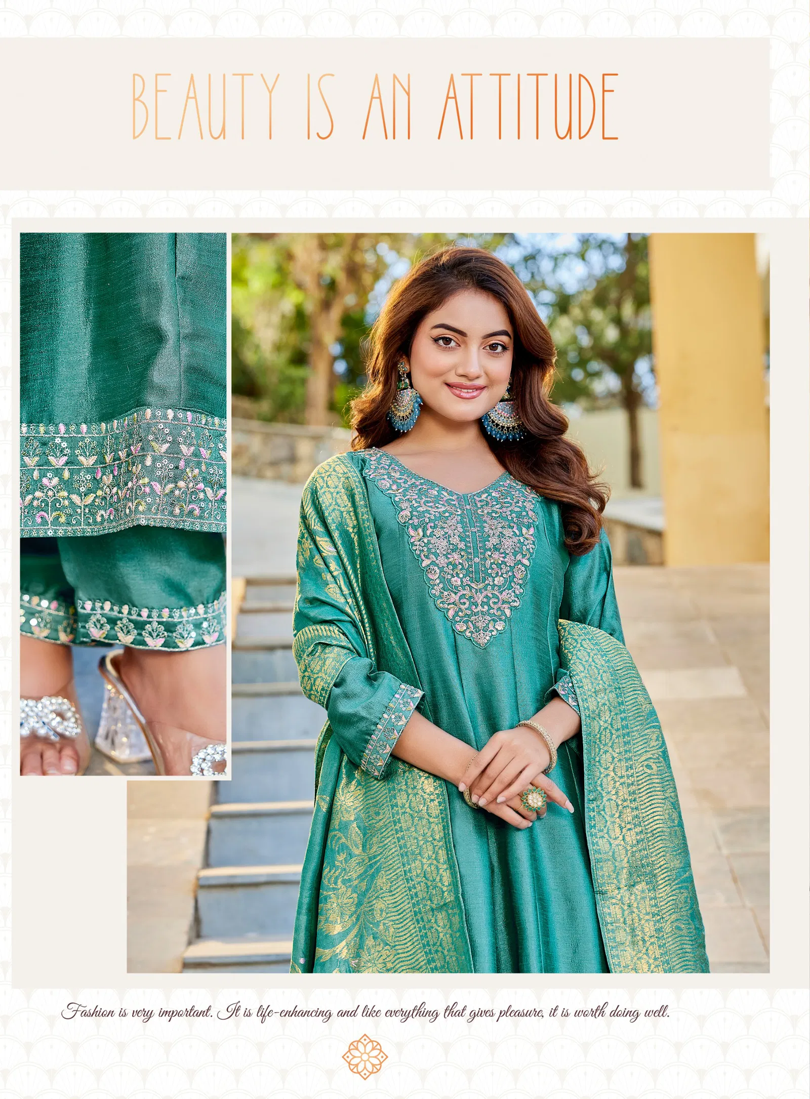 Radhika Mehak Vol 4 Vichitra Silk With Embroidery Kurti Pant And Dupatta Collection 