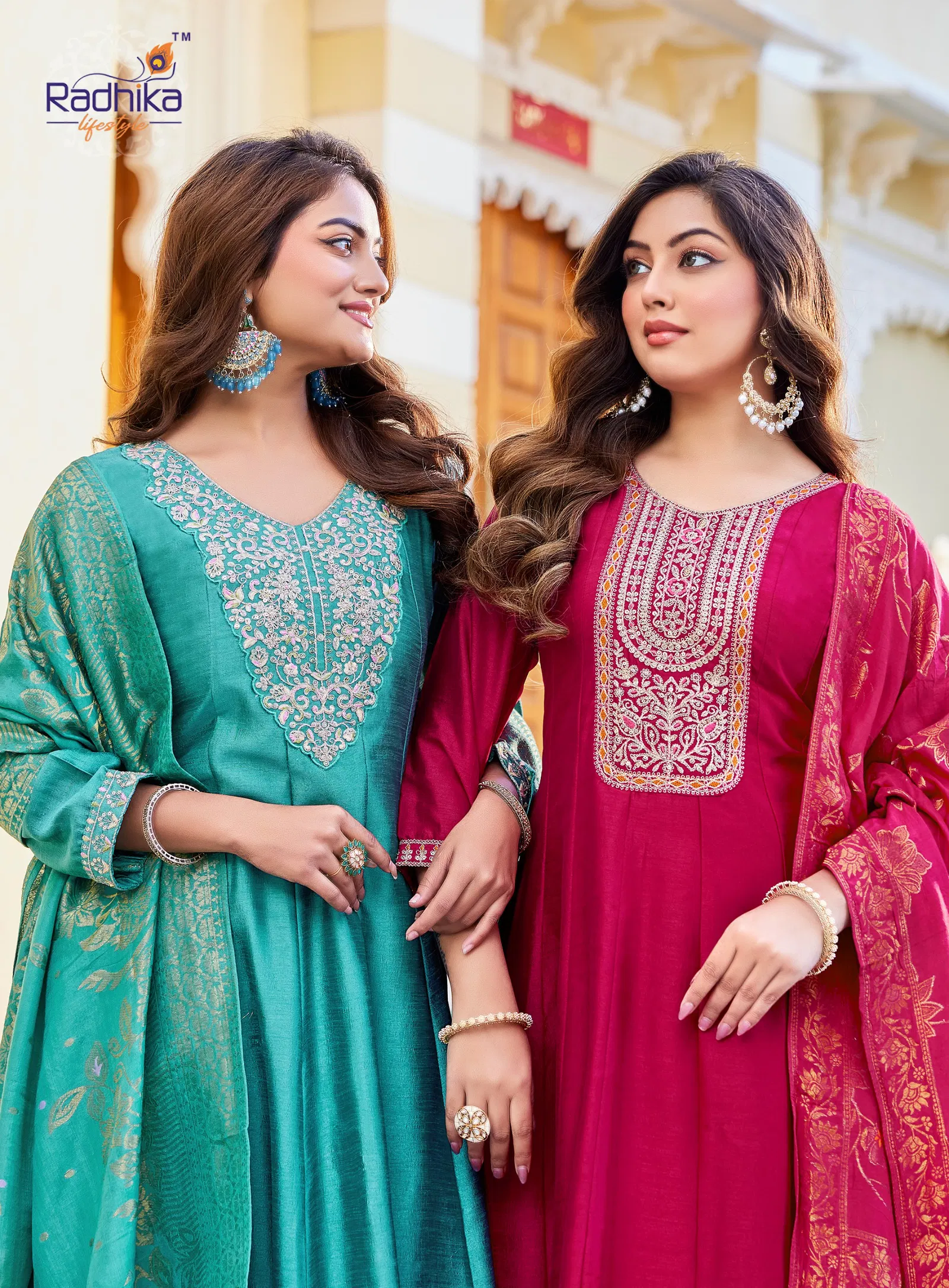 Radhika Mehak Vol 4 Vichitra Silk With Embroidery Kurti Pant And Dupatta Collection 