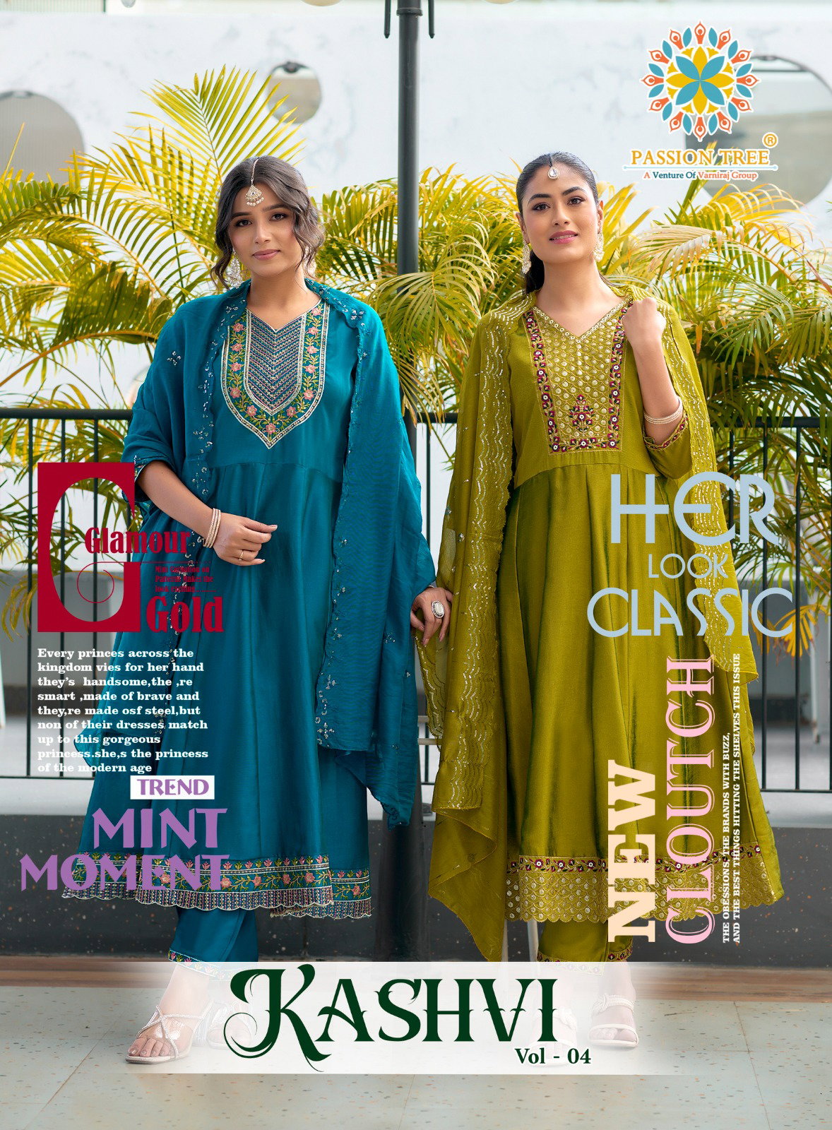 Kashvi Vol 4 By Passion Tree Vichitra Silk With Work Top Bottom And Dupatta Collection 