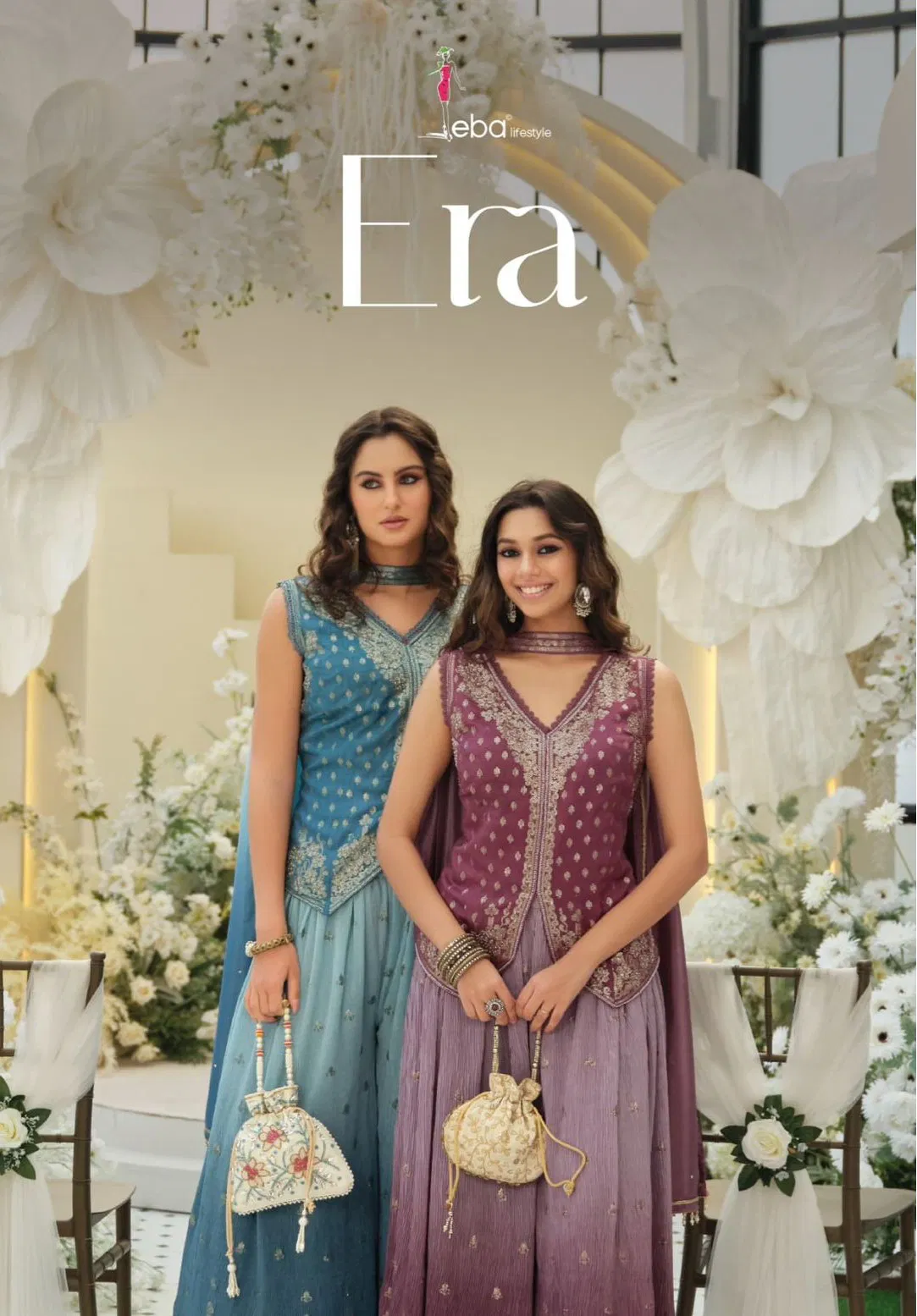 Eba Era Viscose With Embroidery Work Top Bottom And Dupatta Collection 