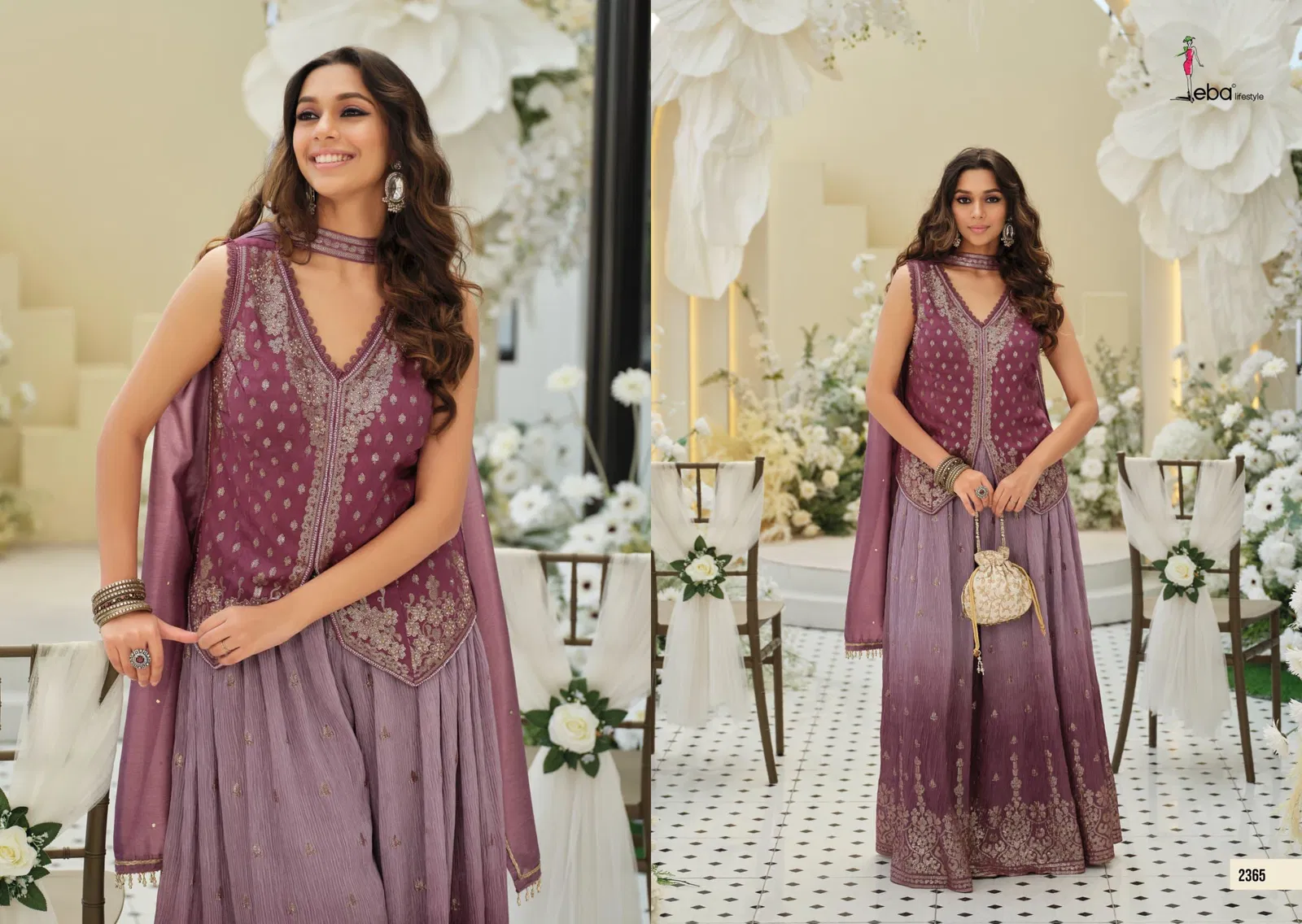 Eba Era Viscose With Embroidery Work Top Bottom And Dupatta Collection 