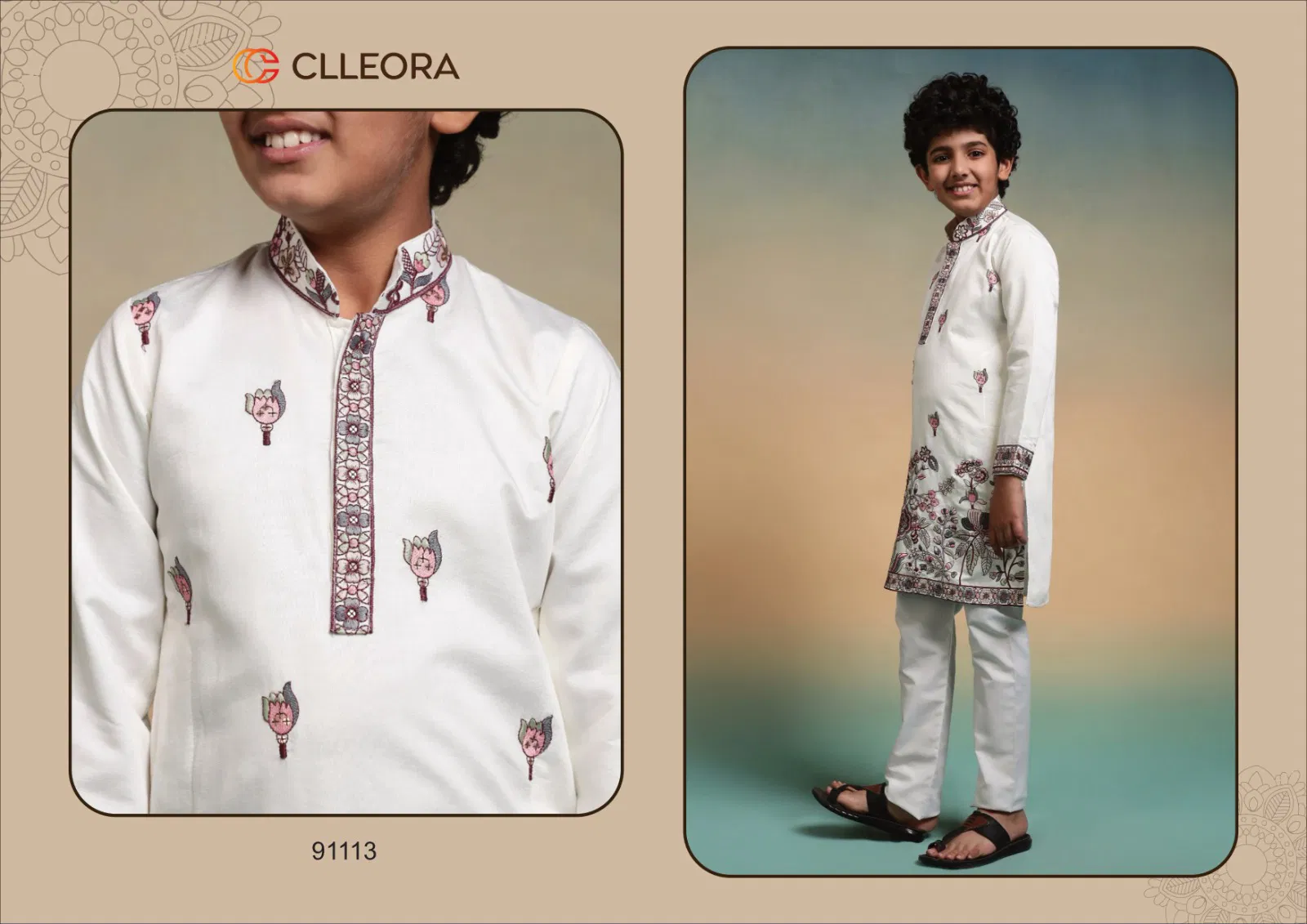 Clleora Ethnic Crown Viscose Silk Thread Work Kurta And Pant Collection