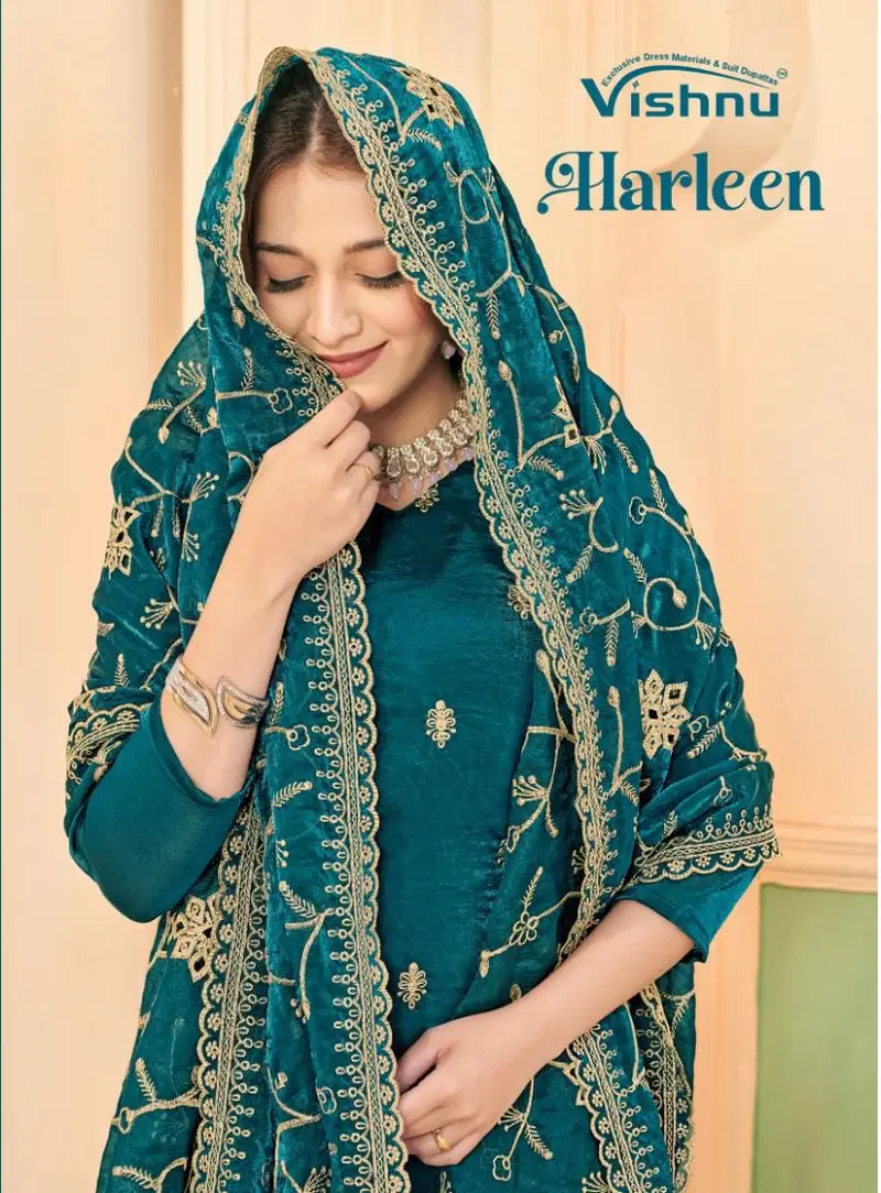 Vishnu Harleen Fandy Blooming With Work Dress Material Collection 