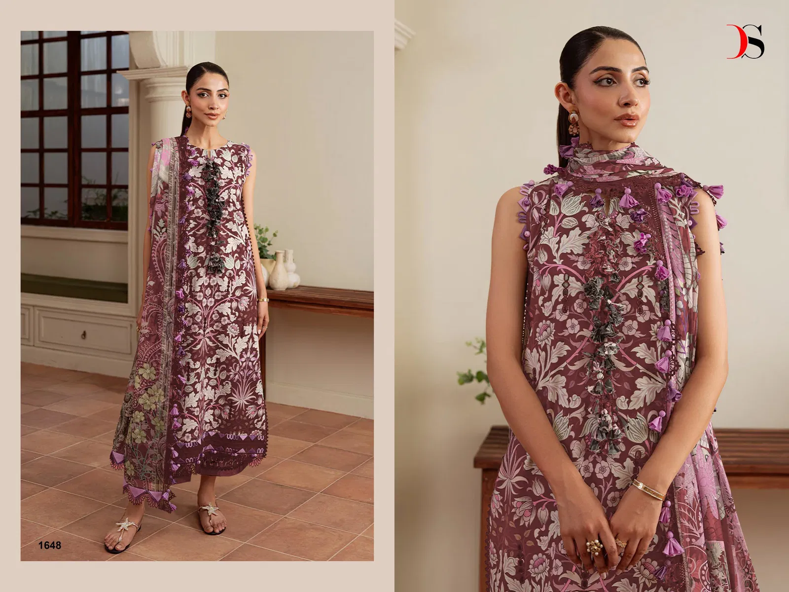 Deepsy Jade Flora Vol 3 Chiffon Dupatta Cotton Pakistani Salwar Kameez Collection 