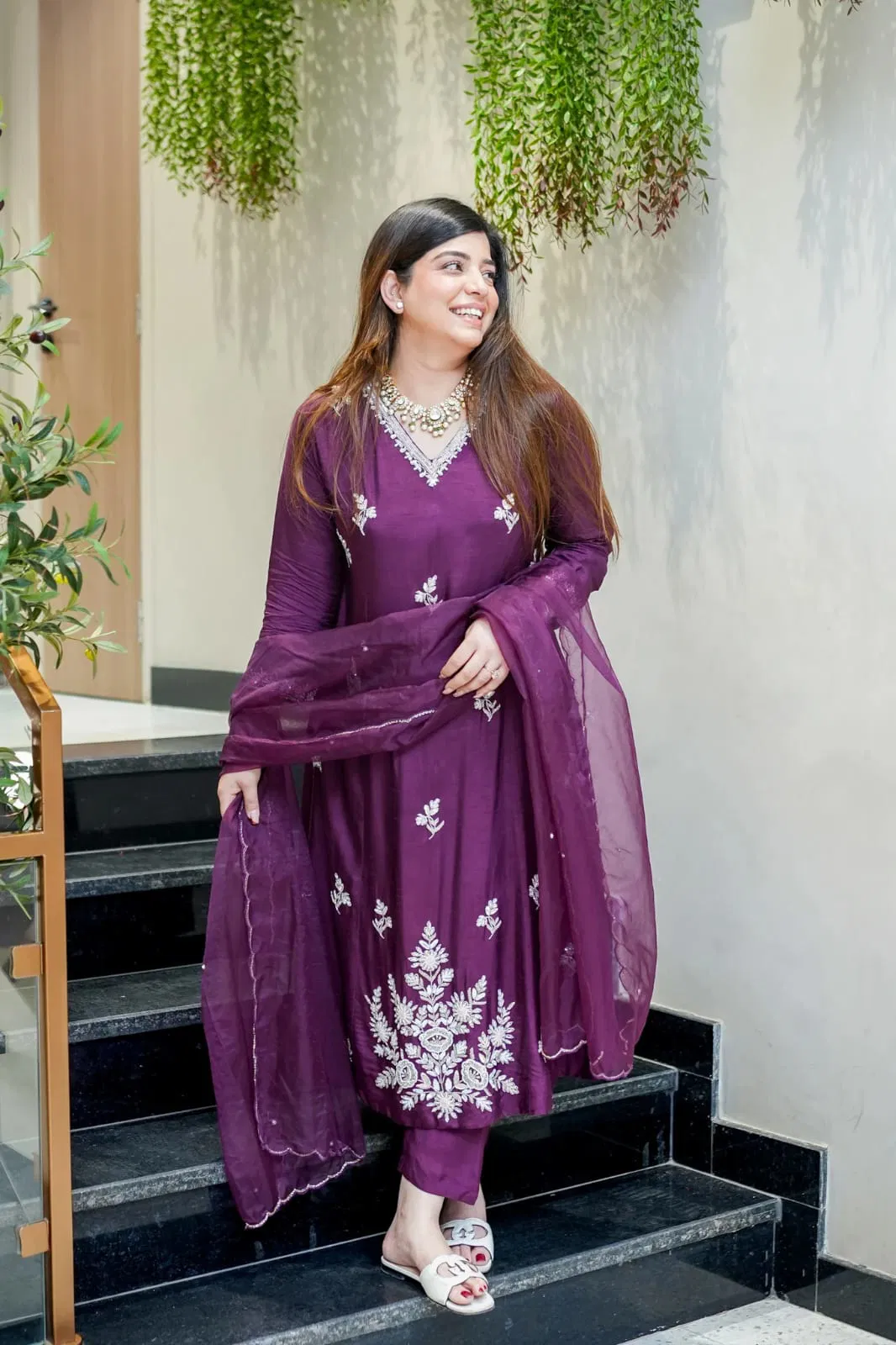 Dveena 01 Muslin With Embroidery Work Kurti Pant And Dupatta Collection