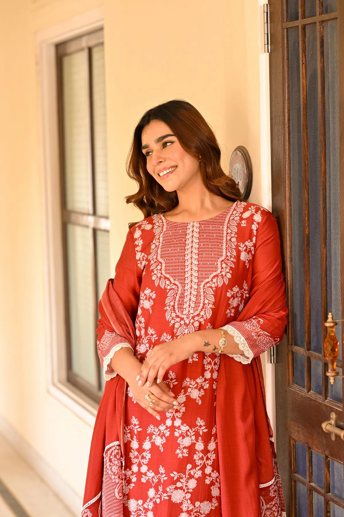 Inaya 01 Muslin With Printed Casual Wear Top Bottom And Dupatta Collection 