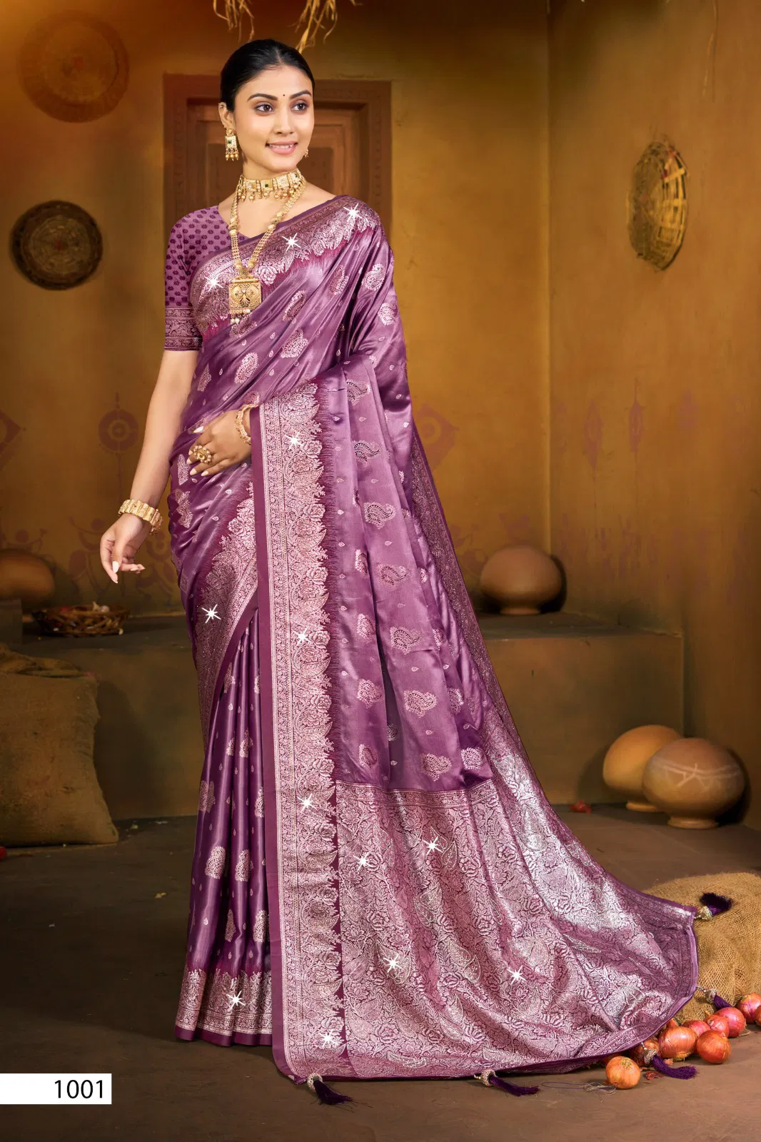 Saroj Sandalwood Satin Saroski Vol 2 Rich Pallu Silk Saree Collection 