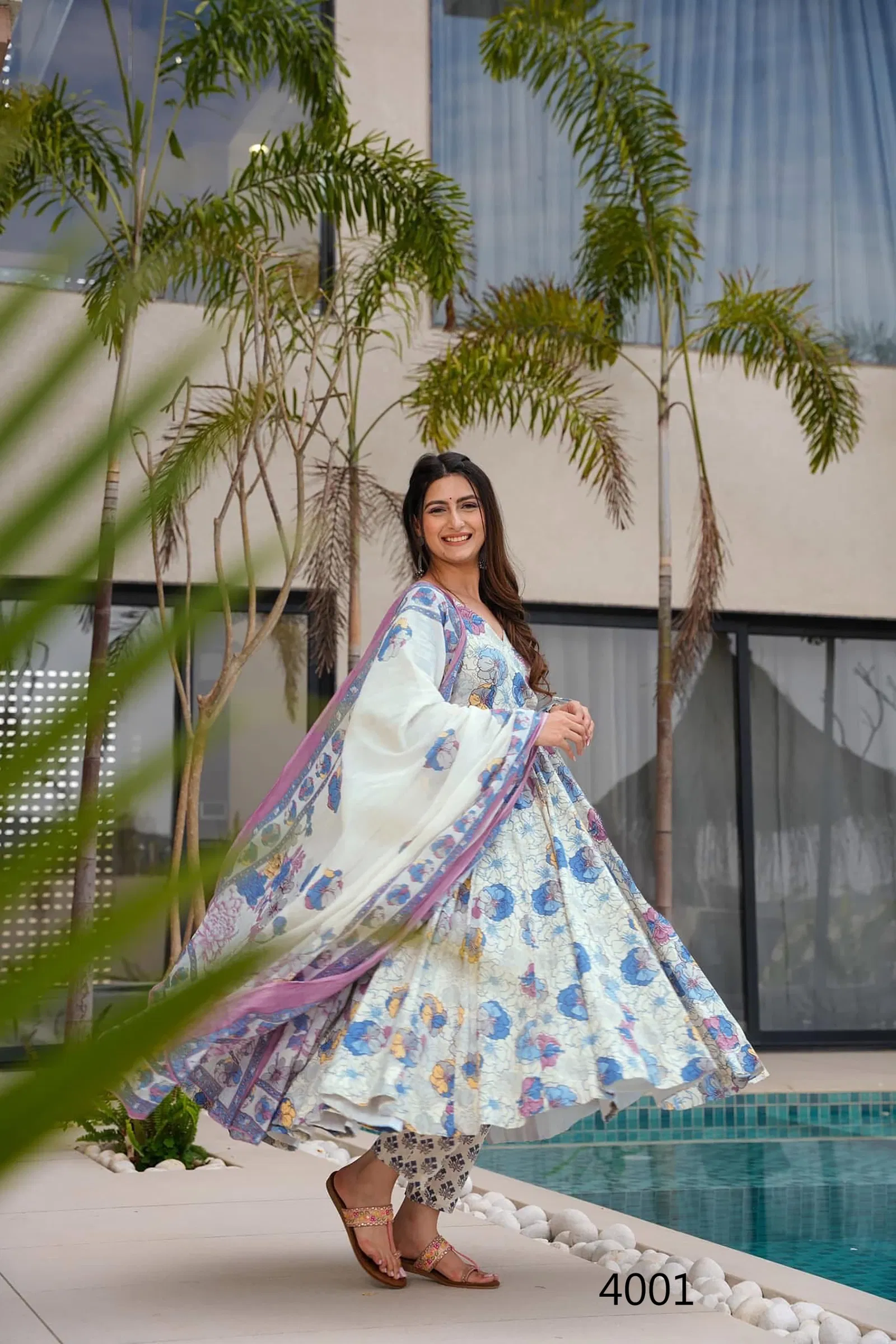 Vyoma Vol 4 Muslin Digital Printed Top Bottom And Dupatta Festival Wear Collection