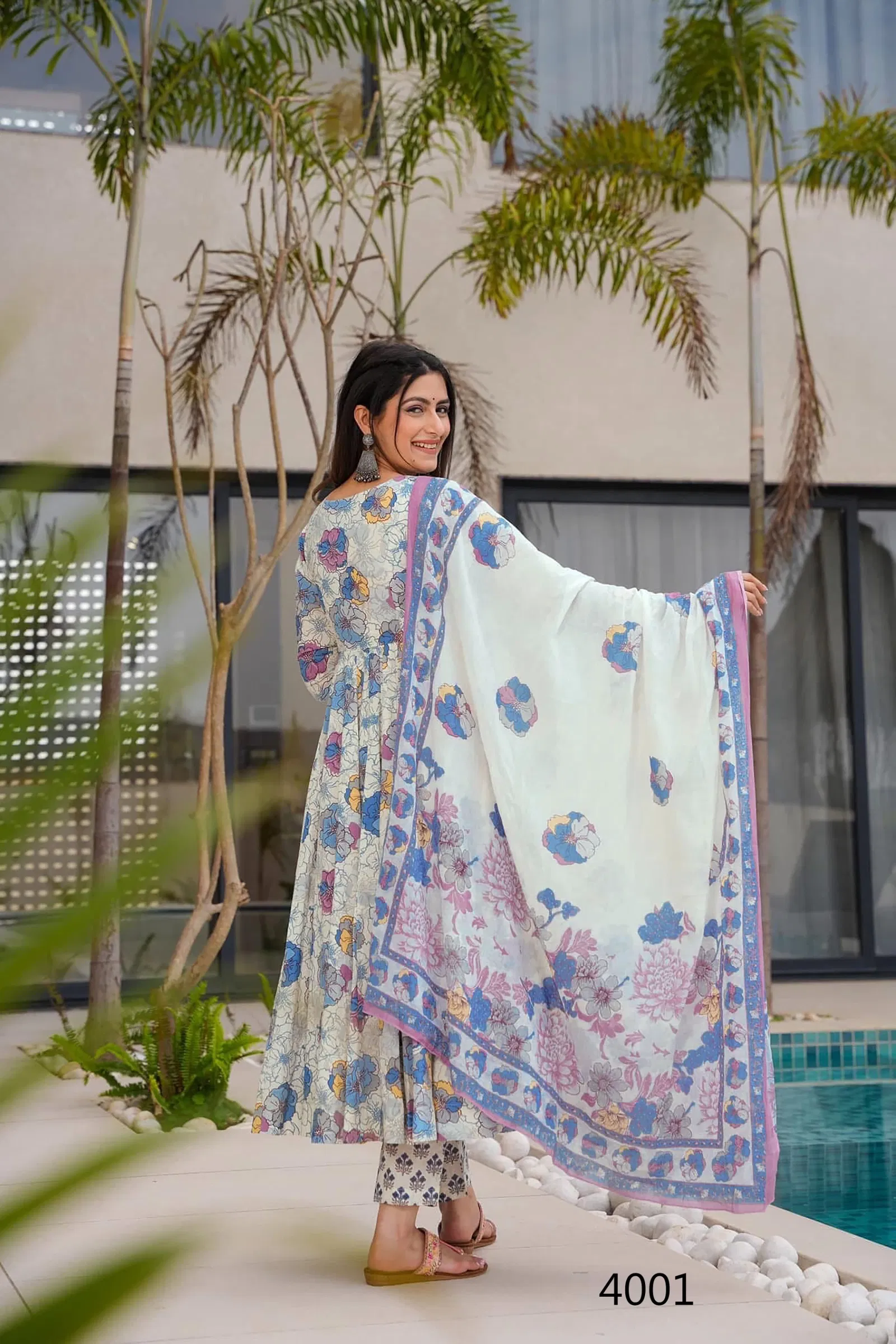 Vyoma Vol 4 Muslin Digital Printed Top Bottom And Dupatta Festival Wear Collection