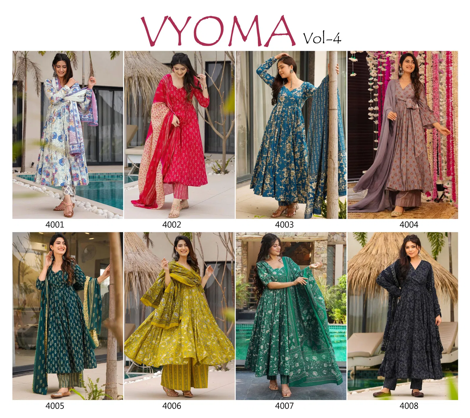 Vyoma Vol 4 Muslin Digital Printed Top Bottom And Dupatta Festival Wear Collection
