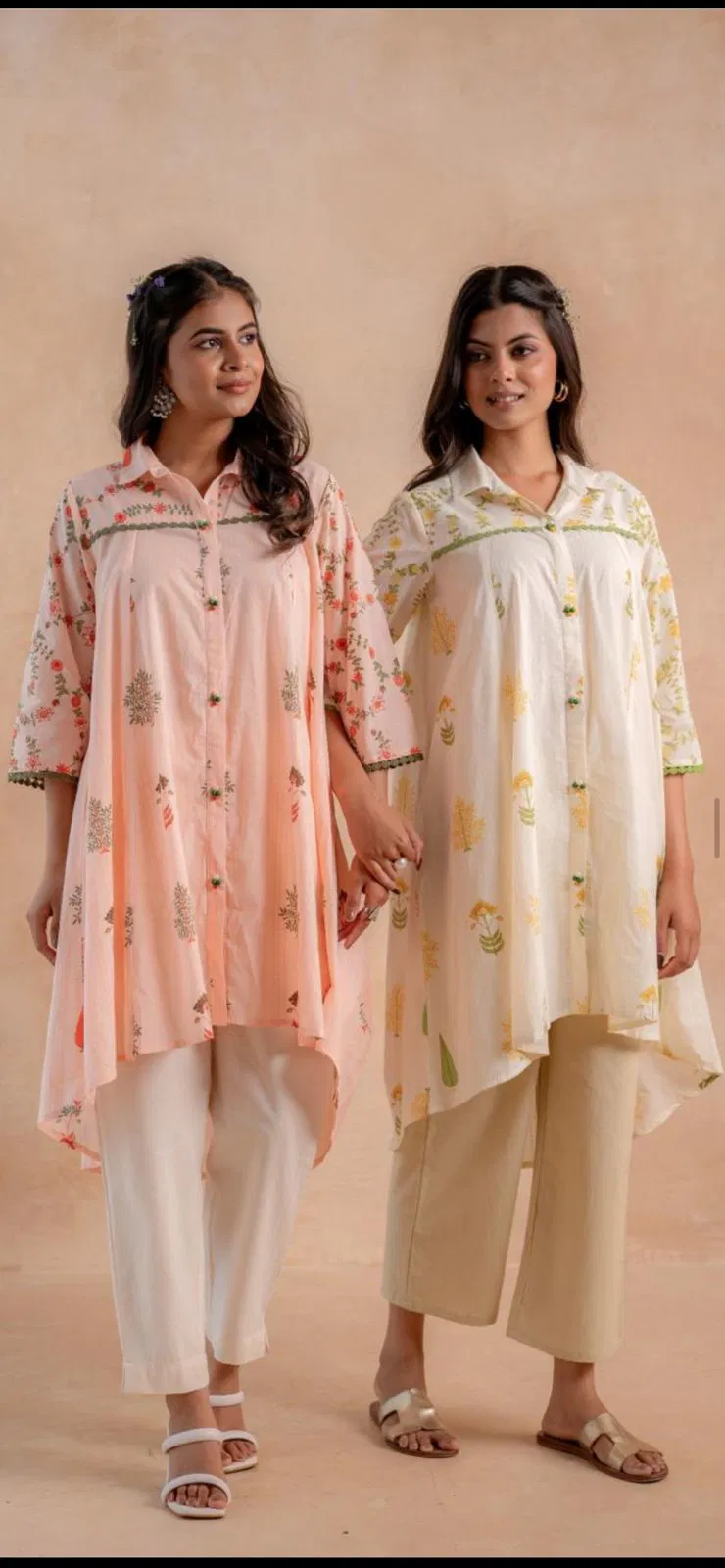 Naisha K 648 Cotton With Work Casual Wear Kurti Collection