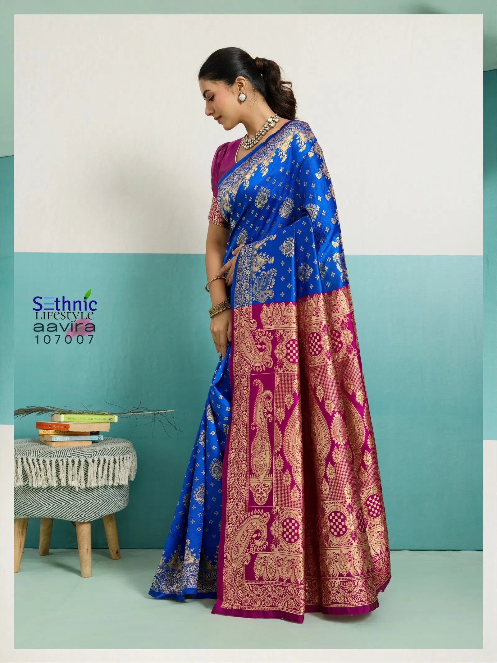 Sethnic Aavira Banarasi Silk With Zari Work Festival Wear Saree Collection
