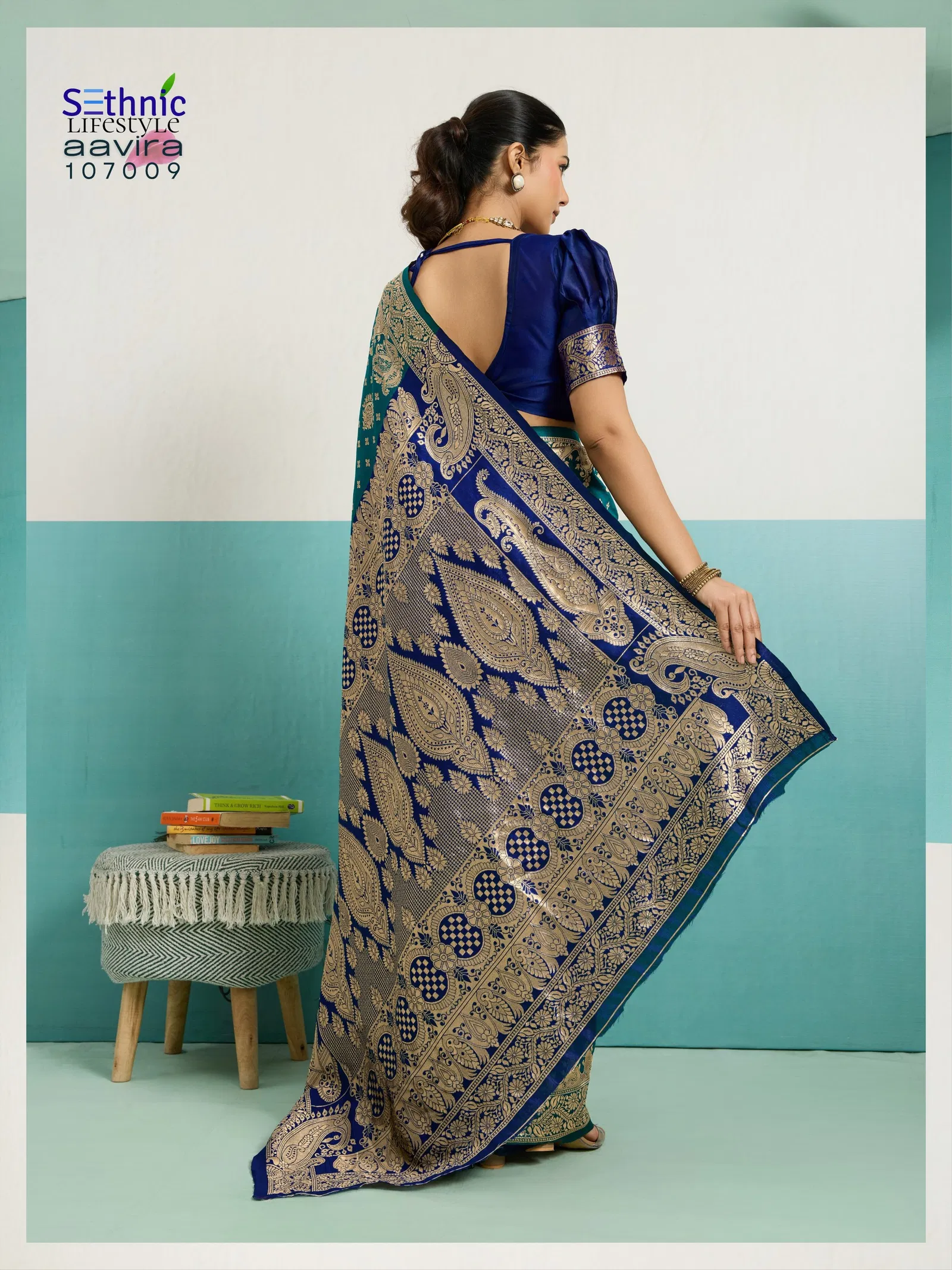 Sethnic Aavira Banarasi Silk With Zari Work Festival Wear Saree Collection
