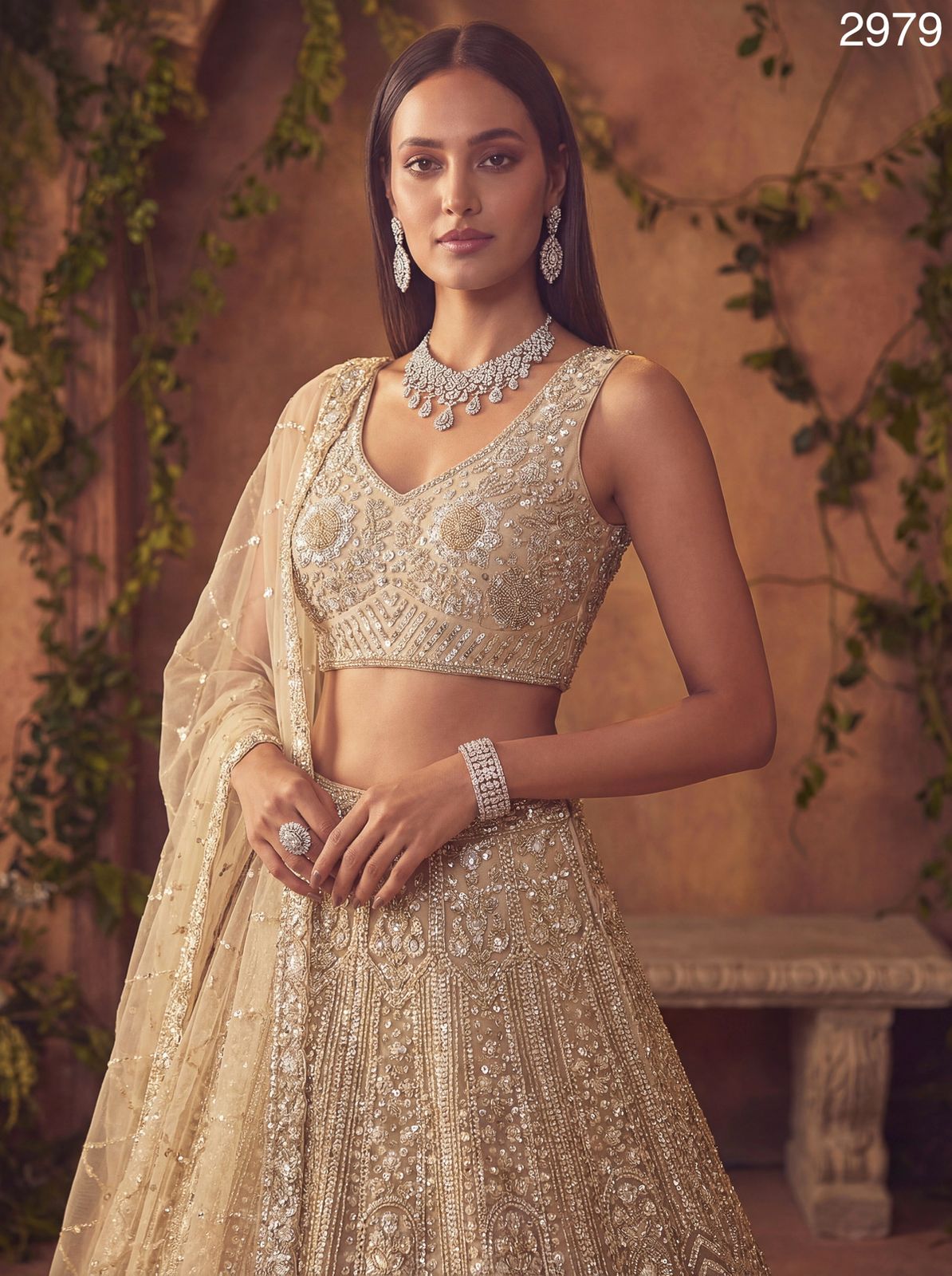 Anjani 2979 Stunning Sober Golden Party Wear Lehenga Choli Collection 