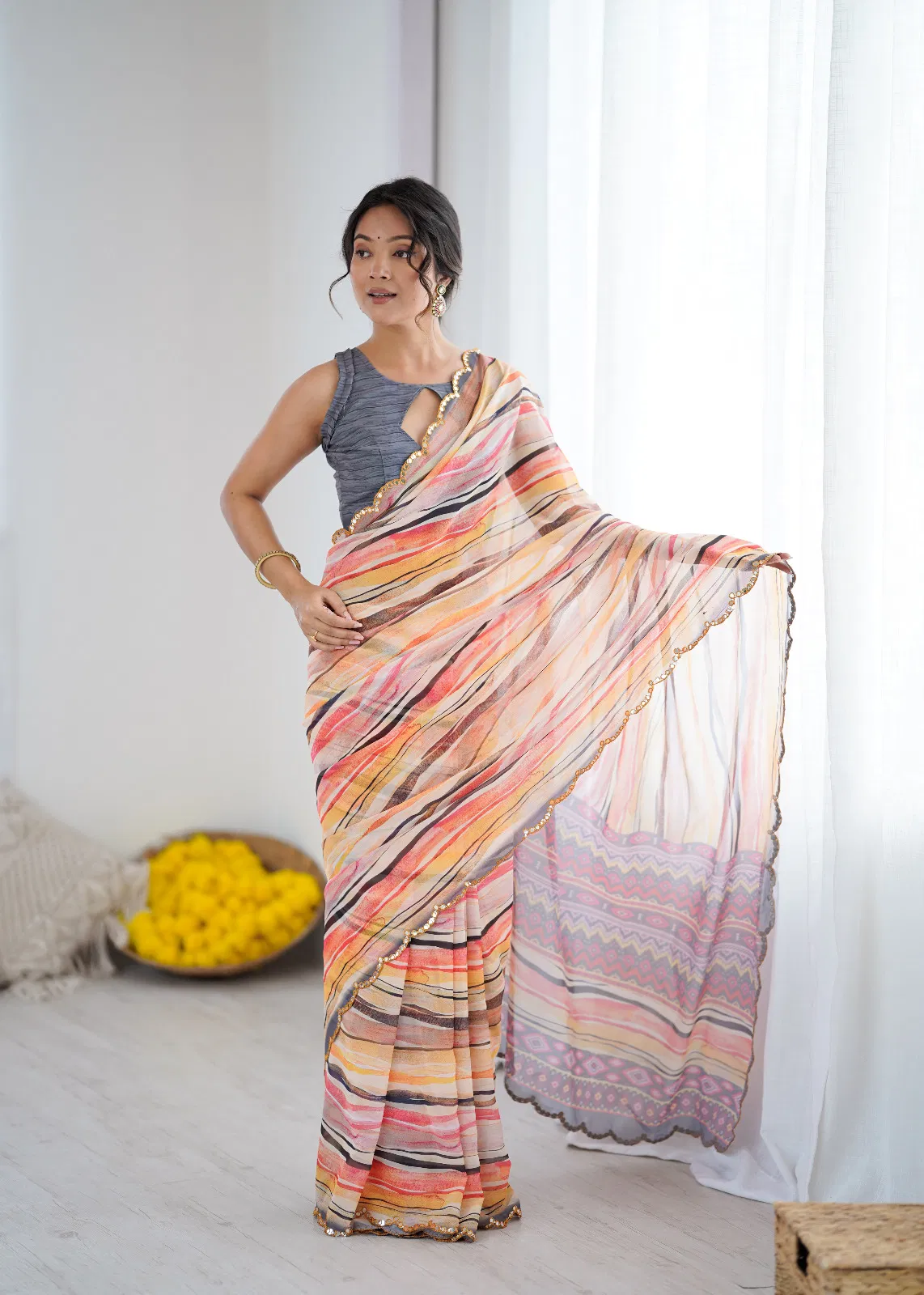 Bt 3148 Georgette Printed Casual Wear Saree Collection