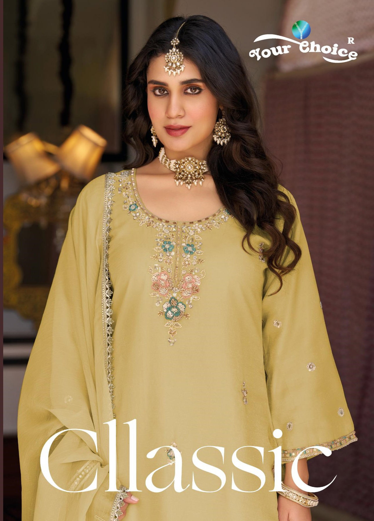 Your Choice Classic Rose Gold Beats Work Salwar Kameez