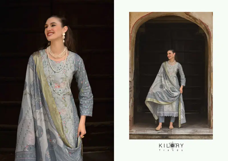 Kilory Mehfilen Lawn Cotton Digital Print With Embroidery Salwar Kameez