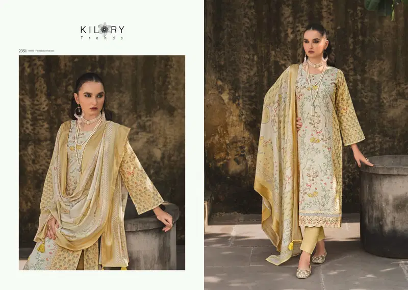 Kilory Mehfilen Lawn Cotton Digital Print With Embroidery Salwar Kameez