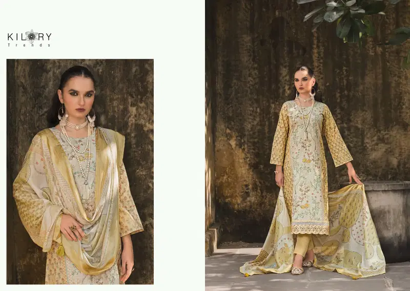 Kilory Mehfilen Lawn Cotton Digital Print With Embroidery Salwar Kameez