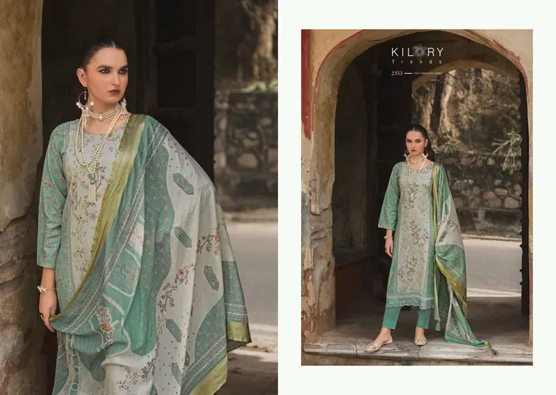 Kilory Mehfilen Lawn Cotton Digital Print With Embroidery Salwar Kameez