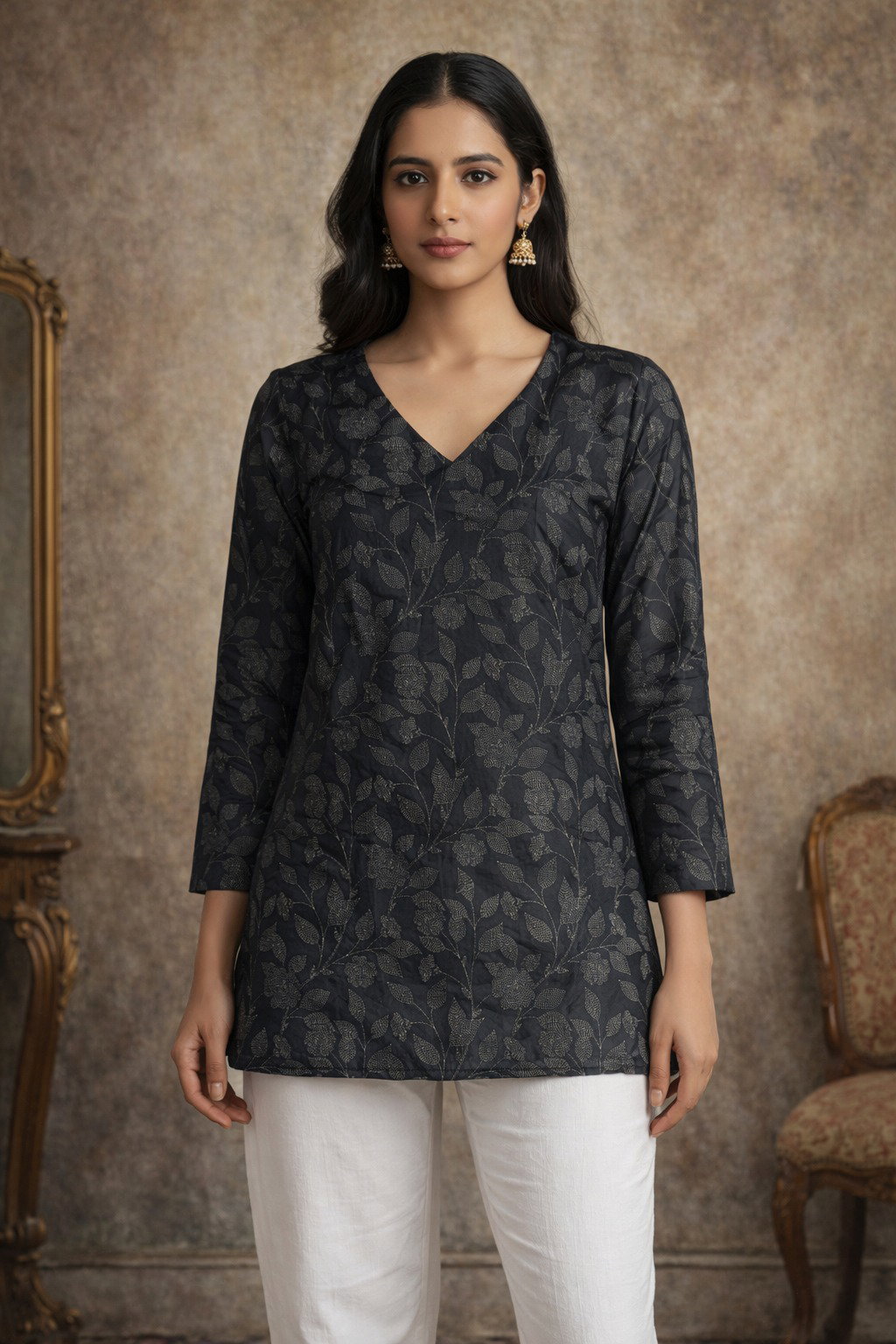 Aawiya RJ 5 Heavy Muslin Digital Printed Short Top