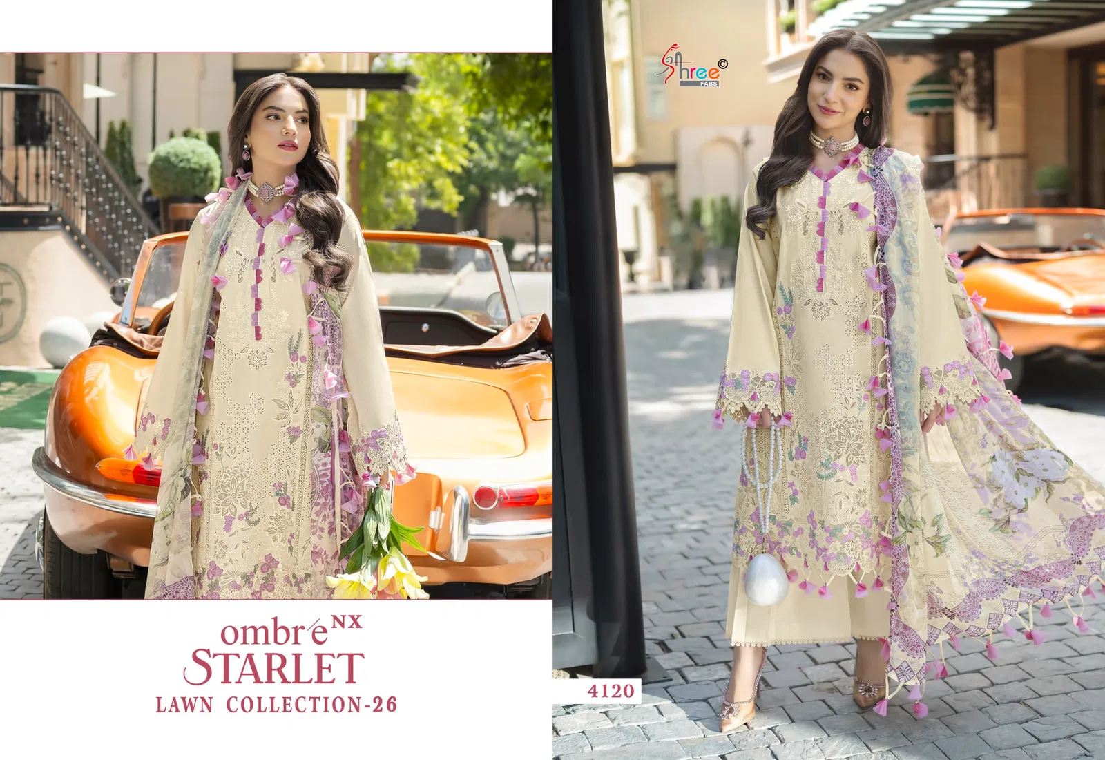 Shree Ombre Starlet Lawn Collection Vol 26 Nx Cotton Dupatta Pakistani Suits