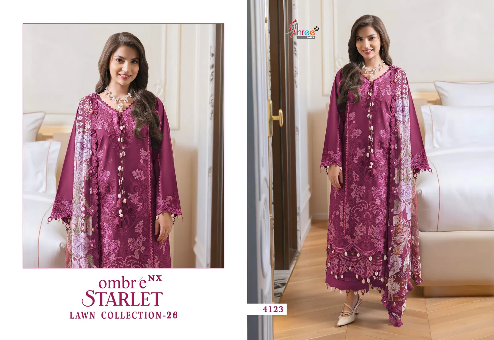 Shree Ombre Starlet Lawn Collection Vol 26 Nx Cotton Dupatta Pakistani Suits