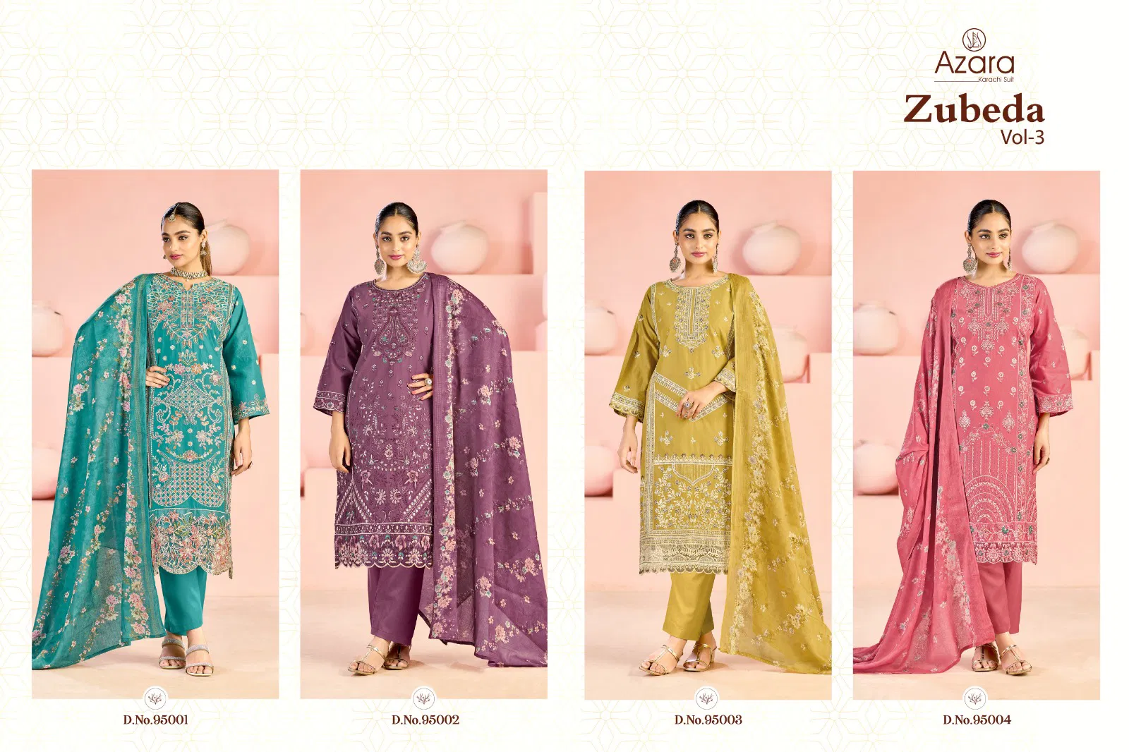 Radhika Azara Zubeda Vol 3 Lawn Cotton With Embroidery Dress Material
