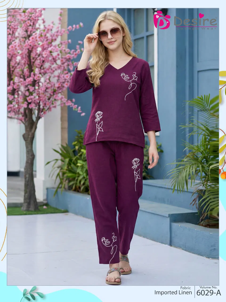 Desire Premium Series 2 Imported Linen Top With Bottom Collection