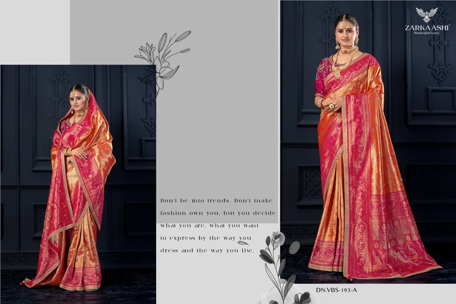 Zarkaashi Shivalika Vol 1 Nylone Tissue Festival Wear Saree Collection