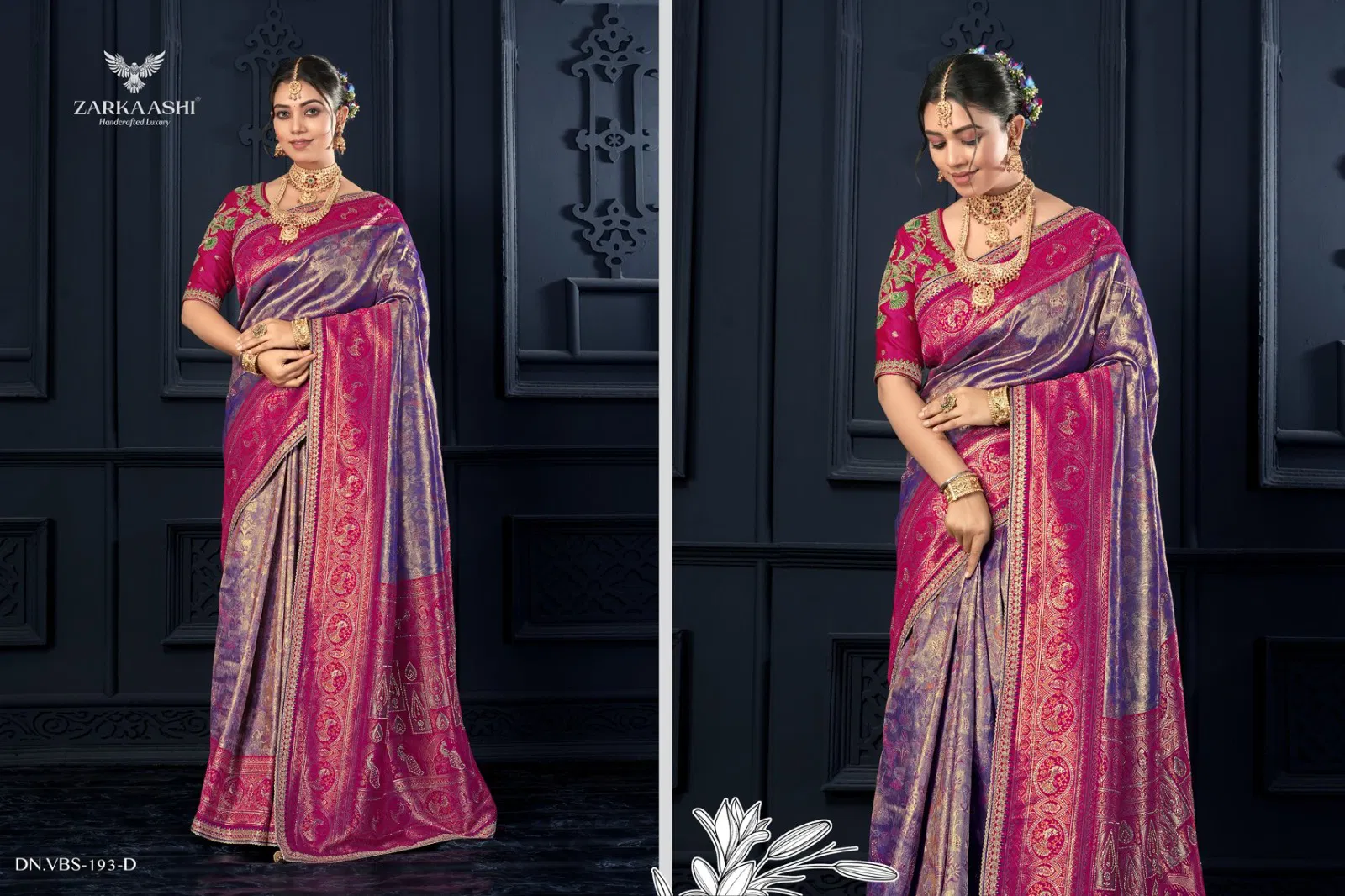 Zarkaashi Shivalika Vol 1 Nylone Tissue Festival Wear Saree Collection