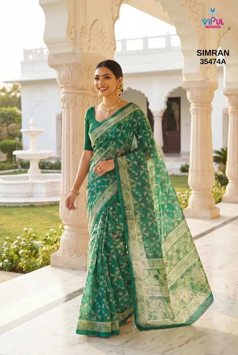 Vipul Simran 35474 A To D Georgette Casual Wear Saree Collection