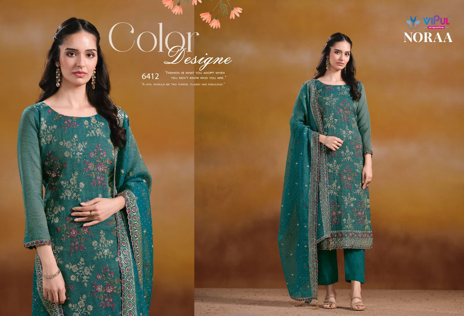 Vipul Noraa Organza Chiffon Jarkan Work Salwar Kameez