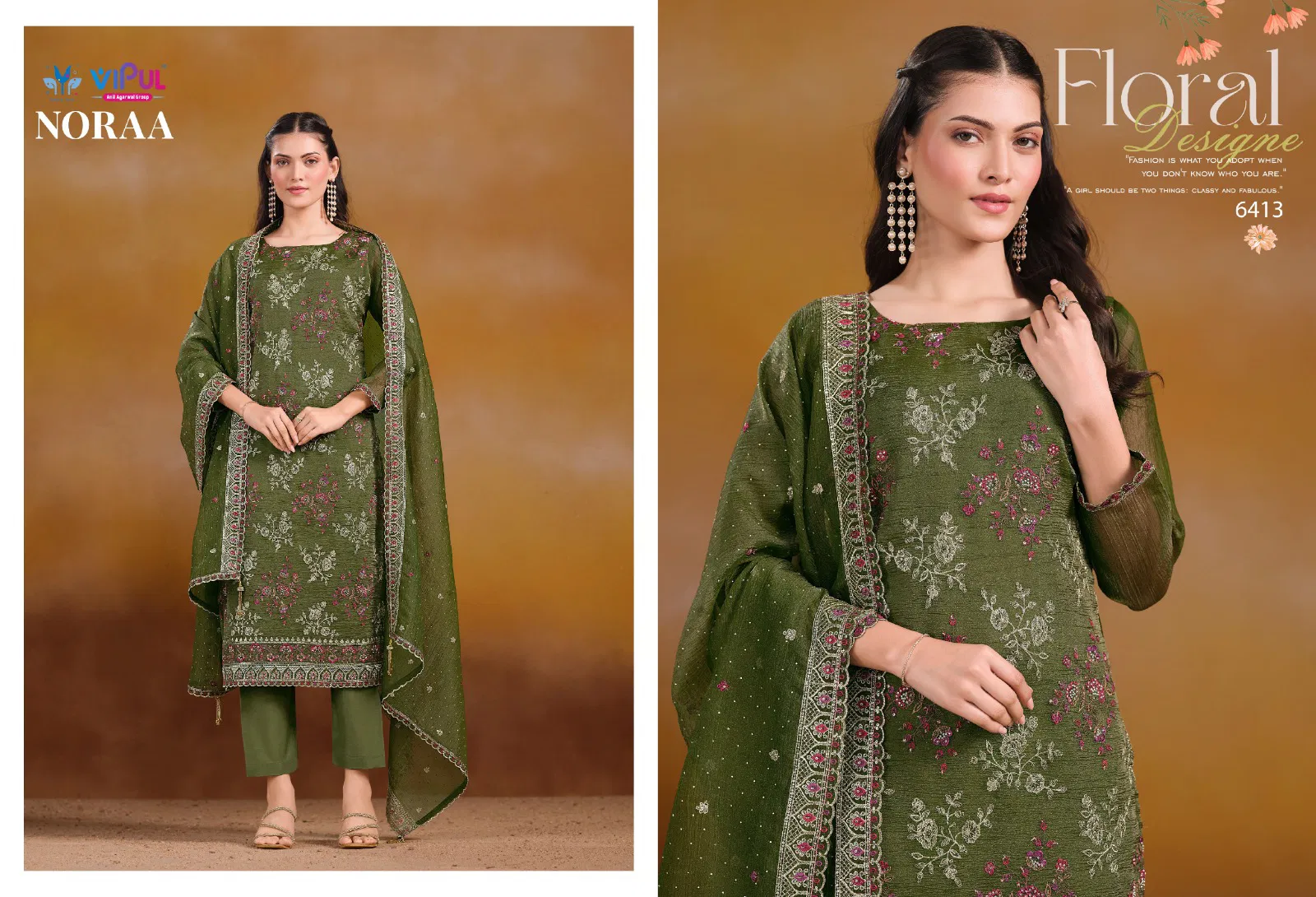 Vipul Noraa Organza Chiffon Jarkan Work Salwar Kameez