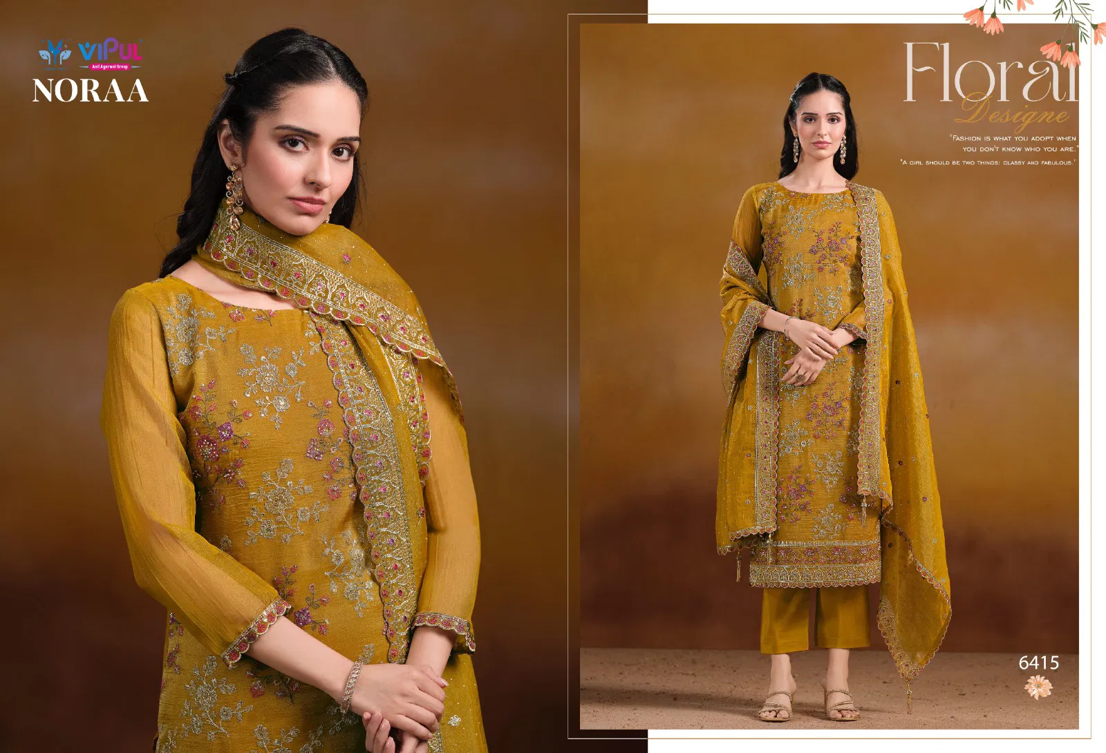 Vipul Noraa Organza Chiffon Jarkan Work Salwar Kameez
